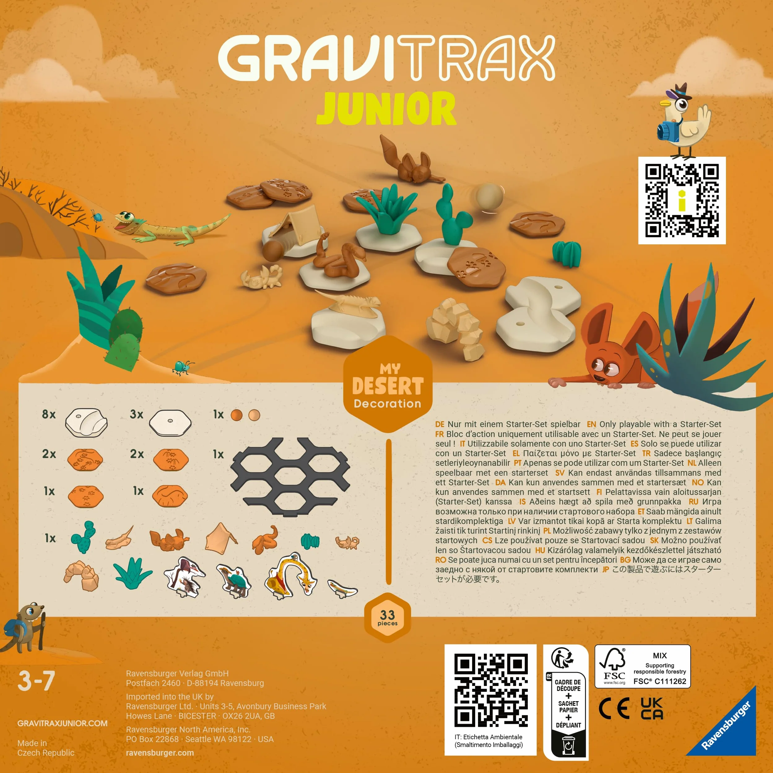 Ravensburger Gravitrax Junior Zestaw Uzupełniający Pustynia