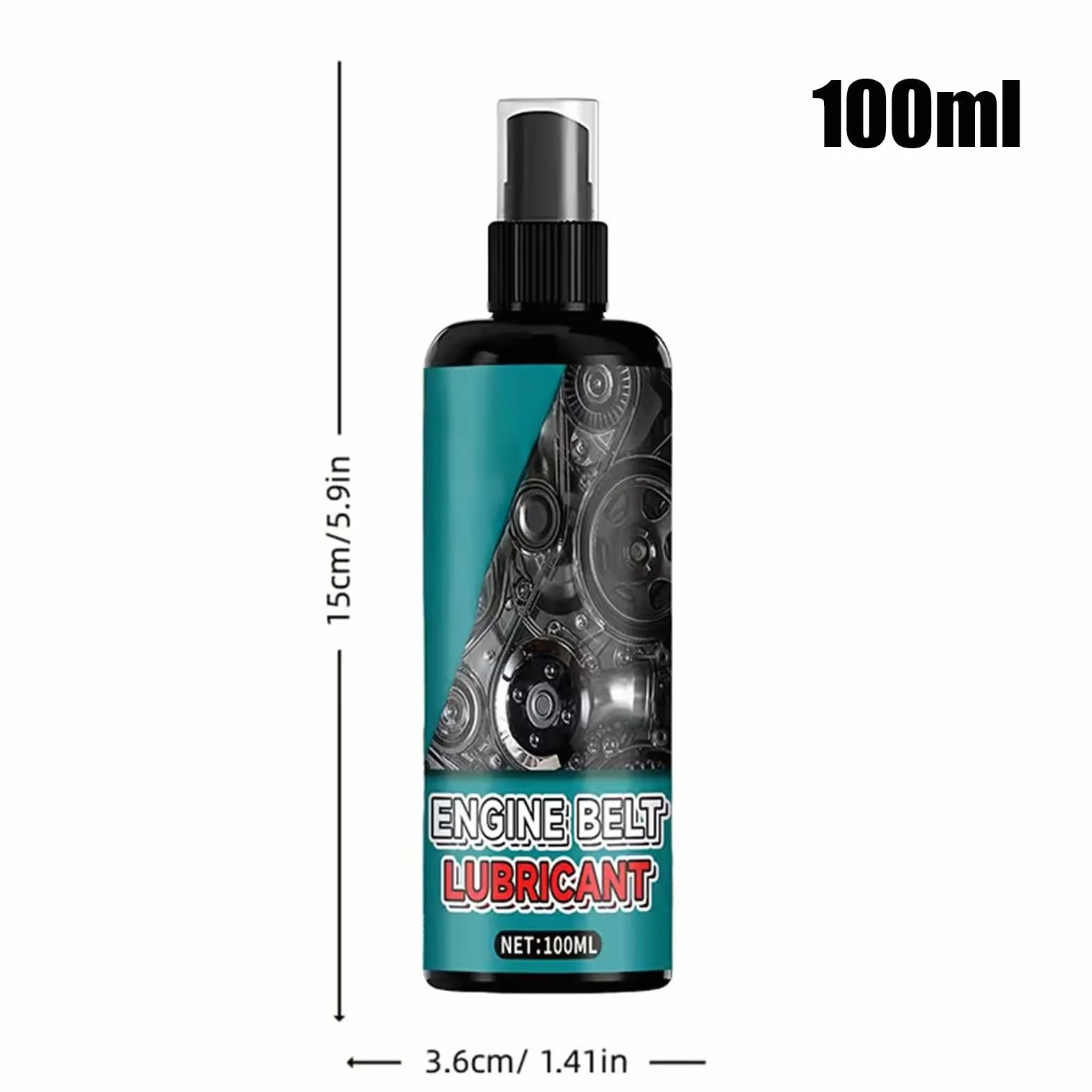 Pielęgnacja pasków, redukcja hałasu, długotrwały, spray do paska silnikowego 100 ml, do pasów zębowych, napędowych i alternatorów, SUV, ciężarówek, pickupów, skuterów, wnętrz i