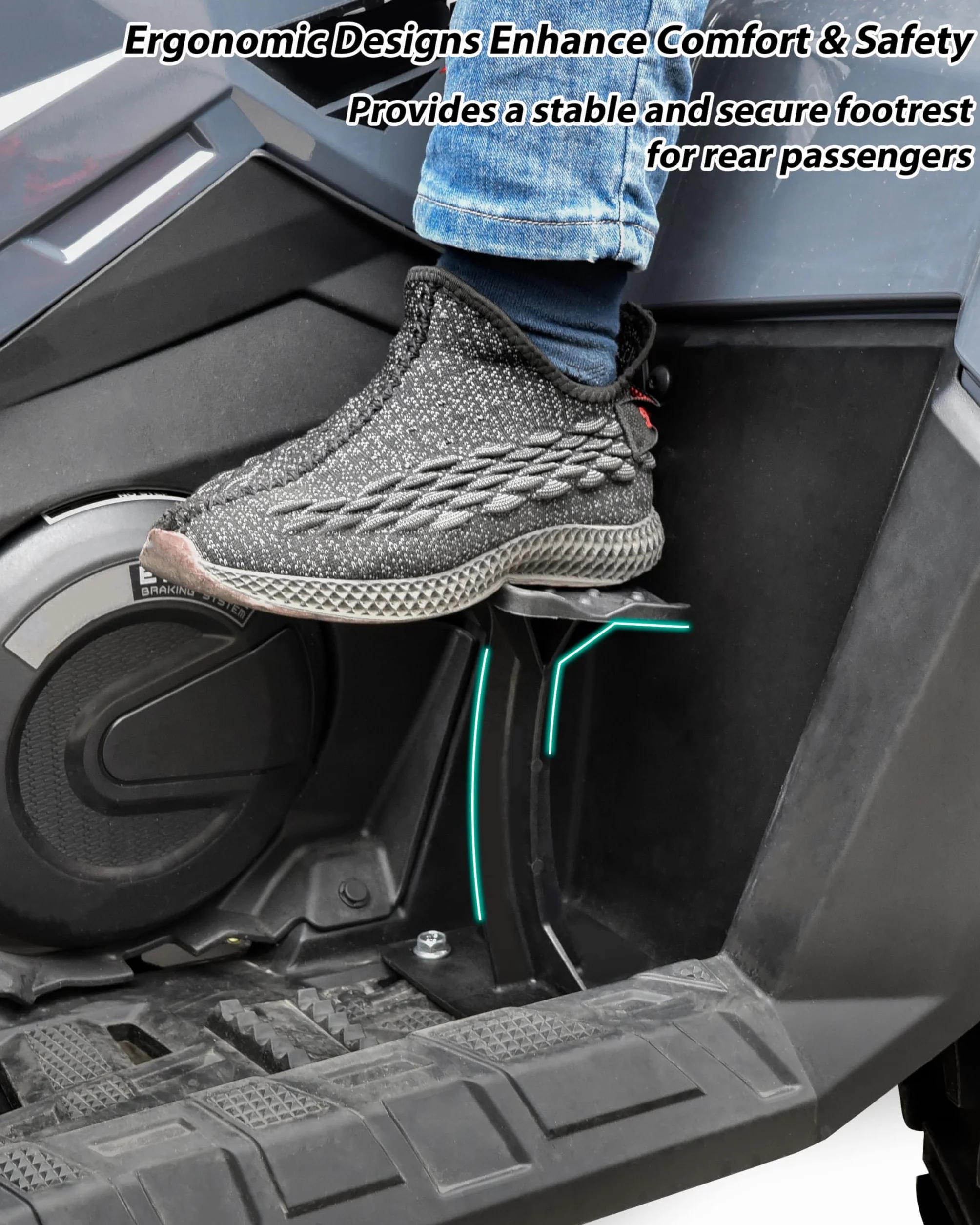 SAUTVS Podnóżek pasażera ATV dla sportowca 570 450 H.O.21-23, tylne podnóżki, podnóżki, pedały do Polaris Sportsman 570 450 H.O. 2021-2023, akcesoria (2 szt.)