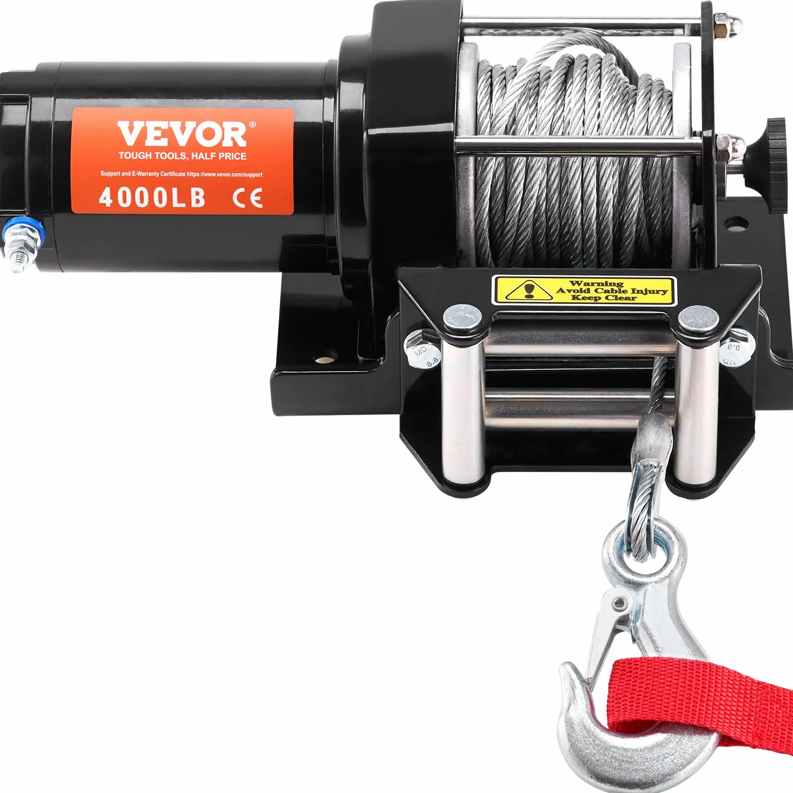 VEVOR Wciągarka elektryczna 1814 kg 12 V DC ATV/UTV z liną stalową 11.9 m Bezprzewodowy pilot