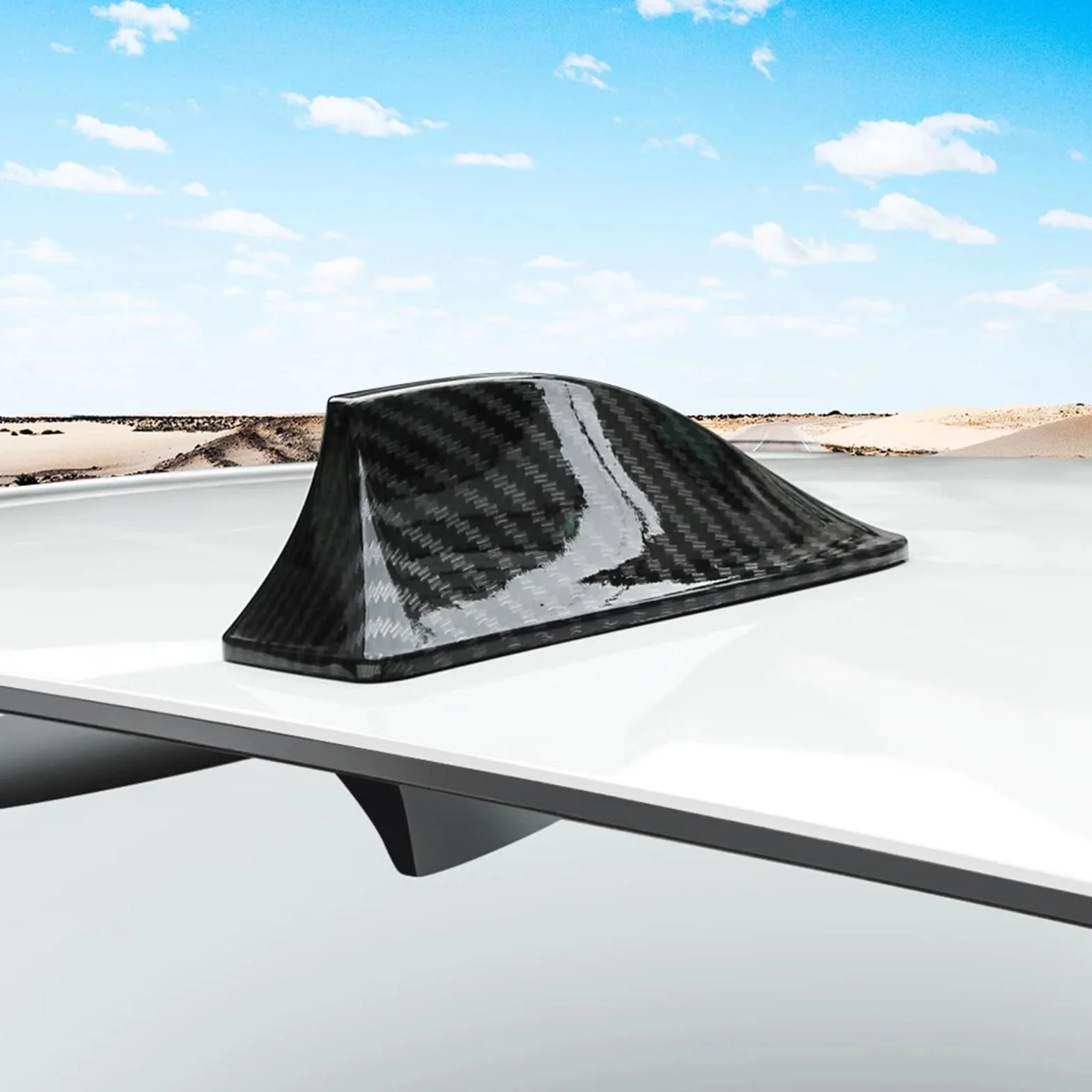 Carbon Fiber Shark Fin Car Antenna 170mm 6.69"
