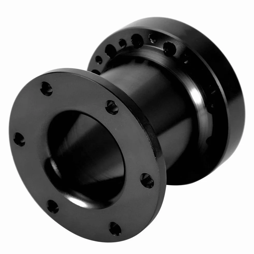 7,5 cm uniwersalny piasta do kierownicy samochodu aluminiowa przekładka kierownica zestaw adapterów do piasty 2 kolory (czarny)