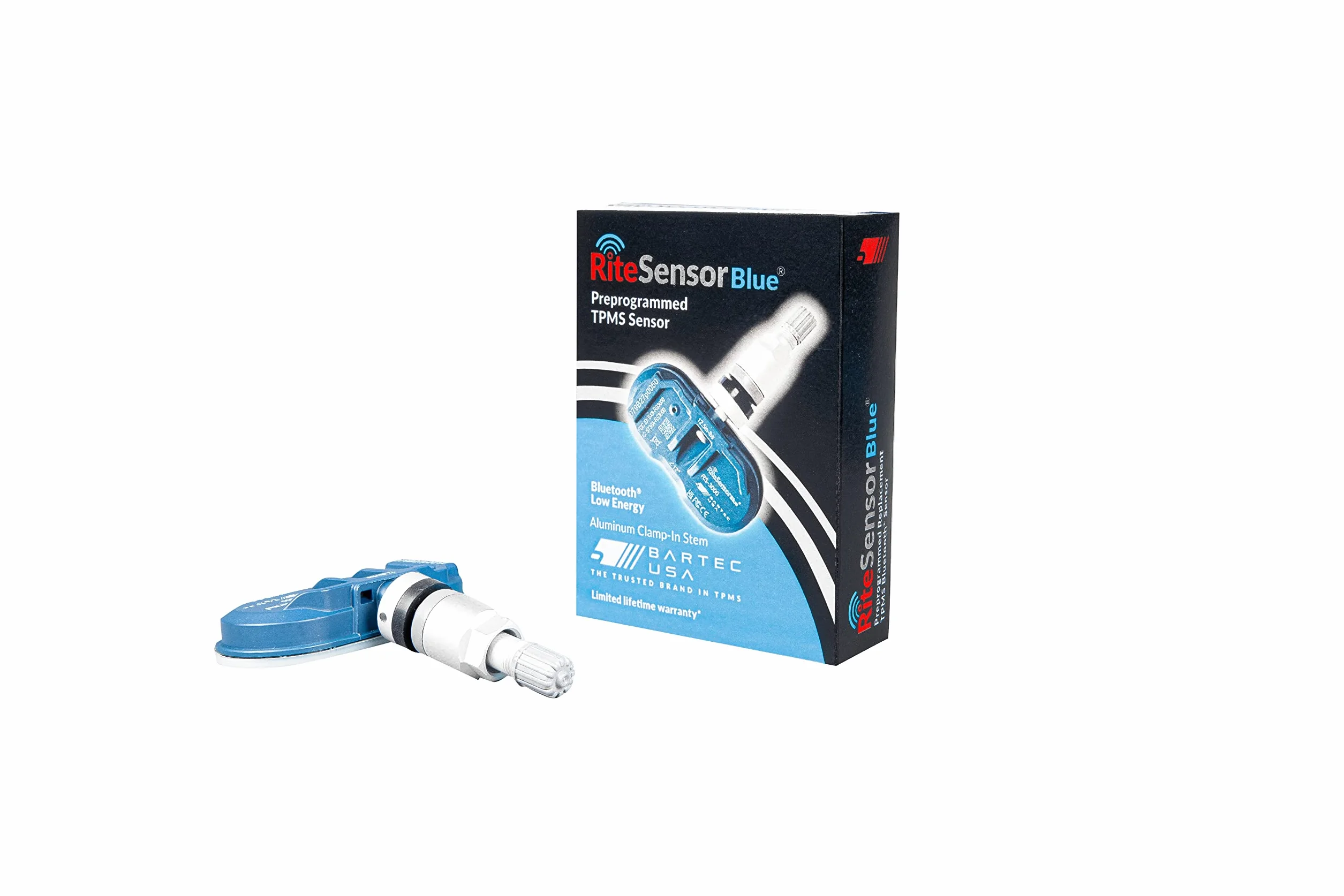Bartec Rite Blue Bluetooth (BLE) Tesla czujnik napięcia w oponach RDKS/TPMS (srebrny)