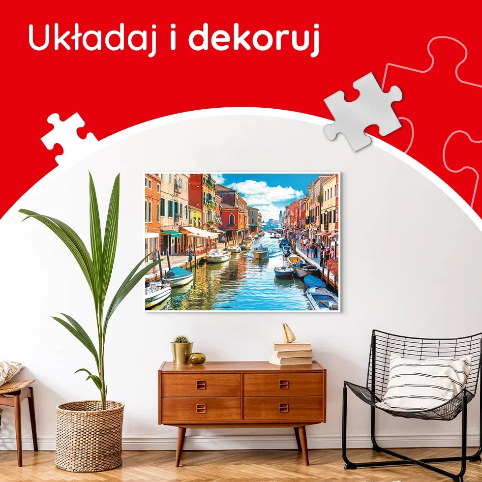 Trefl Wyspa Murano, Wenecja 2000 Elementów o Wysokiej Jakości Nadruku dla Dorosłych i Dzieci od 12 lat