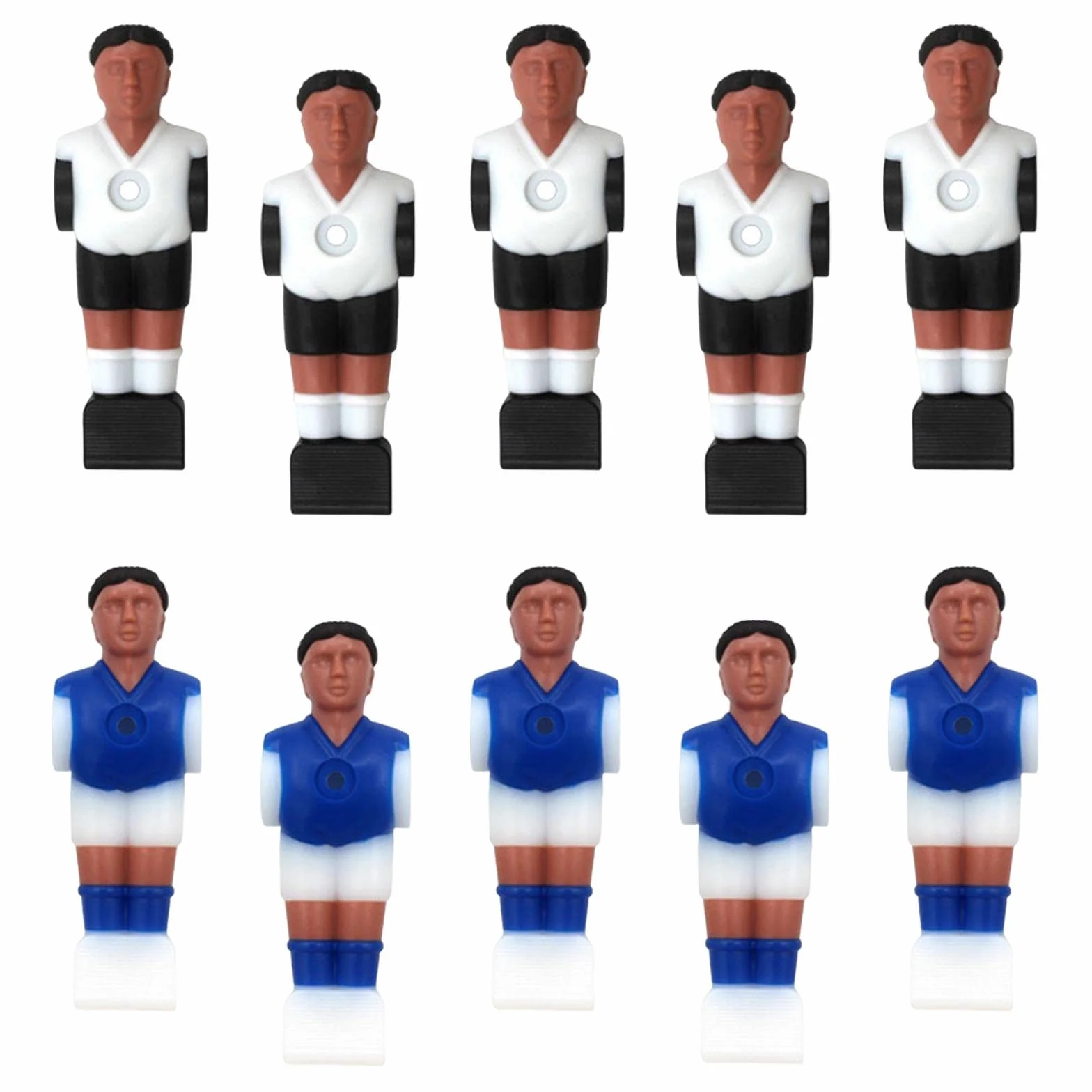 2 zestaw 10 x piłkarzyki męskie piłkarzyki piłkarskie piłkarze piłkarze figurki, 37 x 110 mm