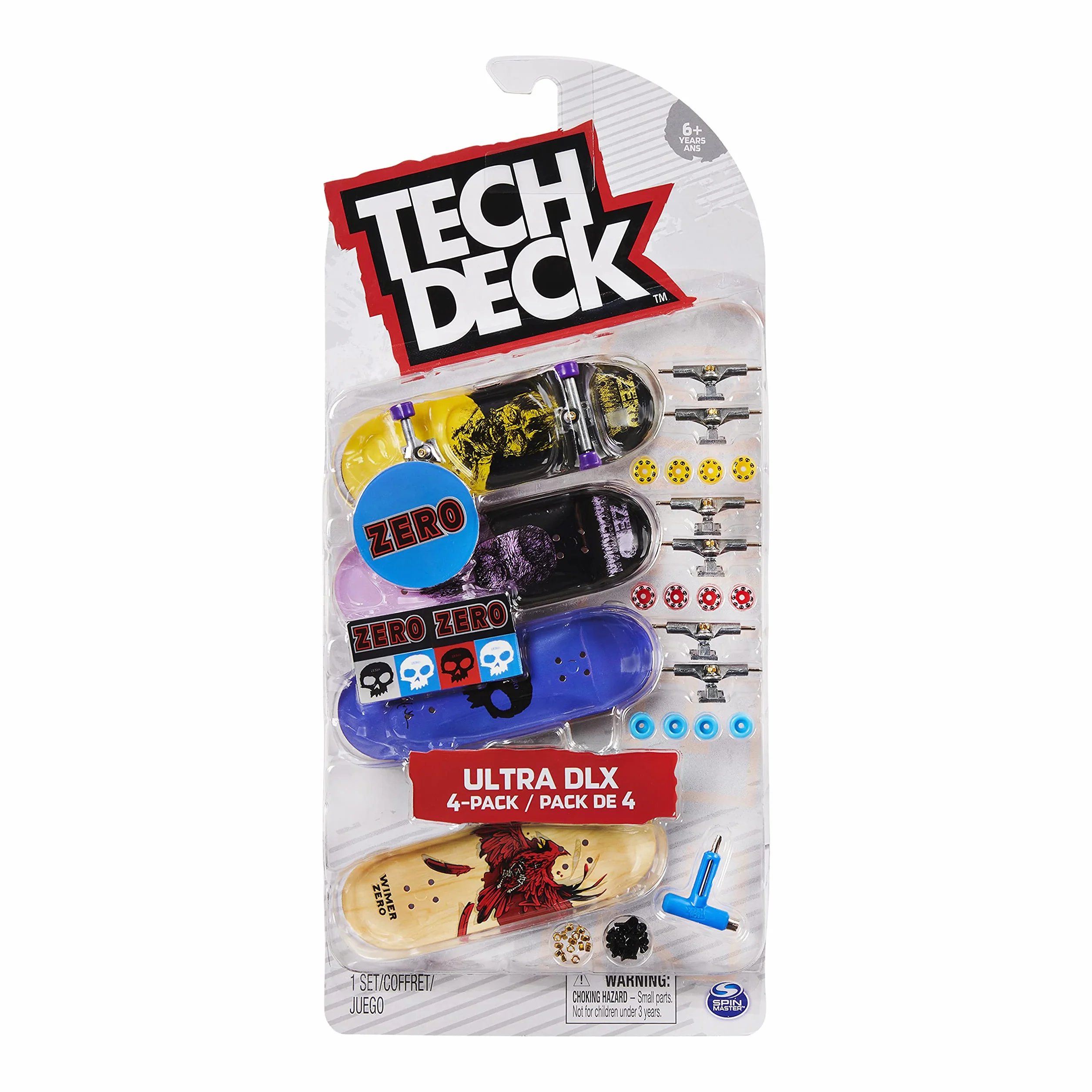 Tech Deck 96mm Fingerboards Ultra DLX 4-Pack (Styles Vary), Kids Christmas Toy Gifts for Boys and Girls Ages 6 and up