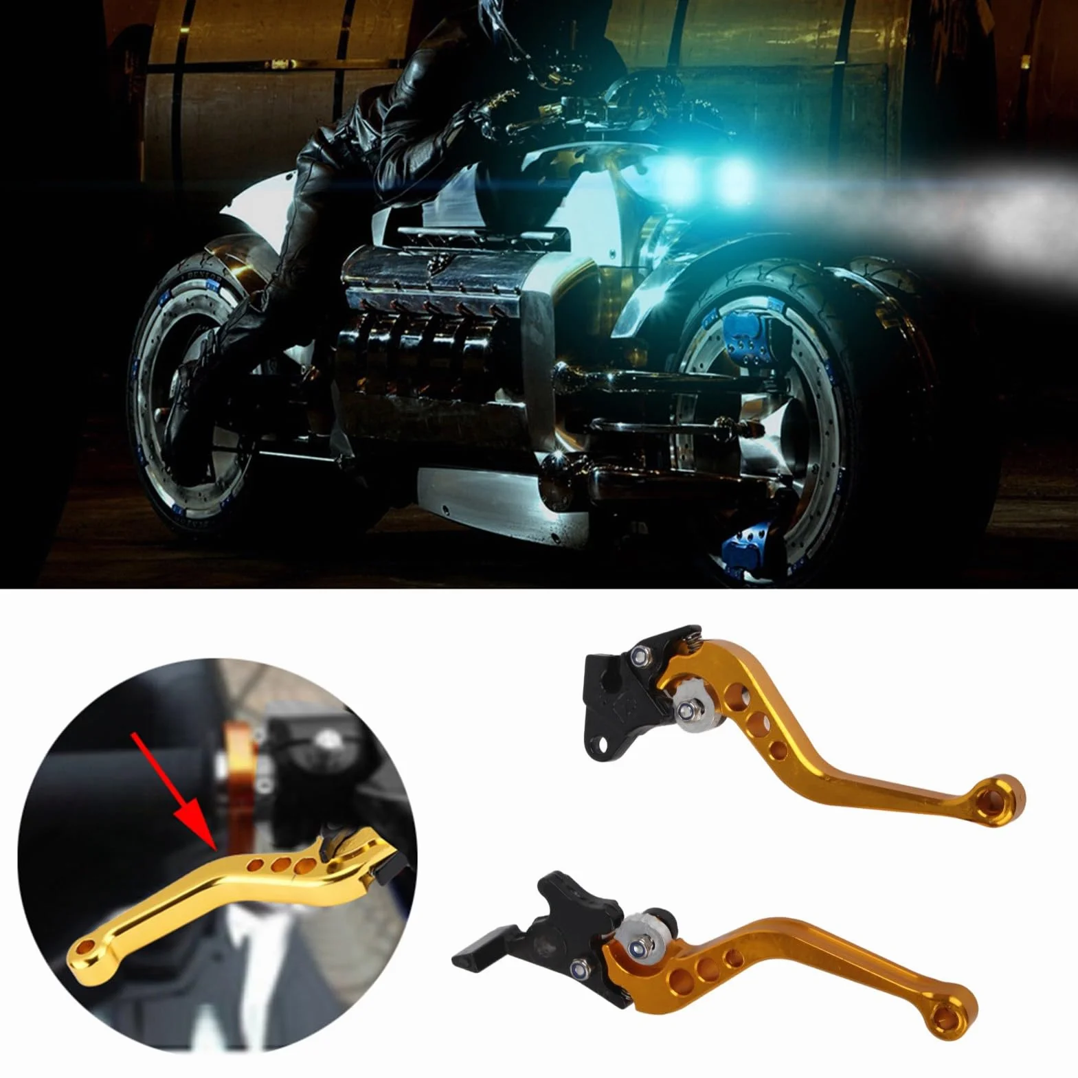 CNC-Aluminium-Bremshebel Paar für Hyosung Motorrad Kupplung Trommelbremshebel Griff