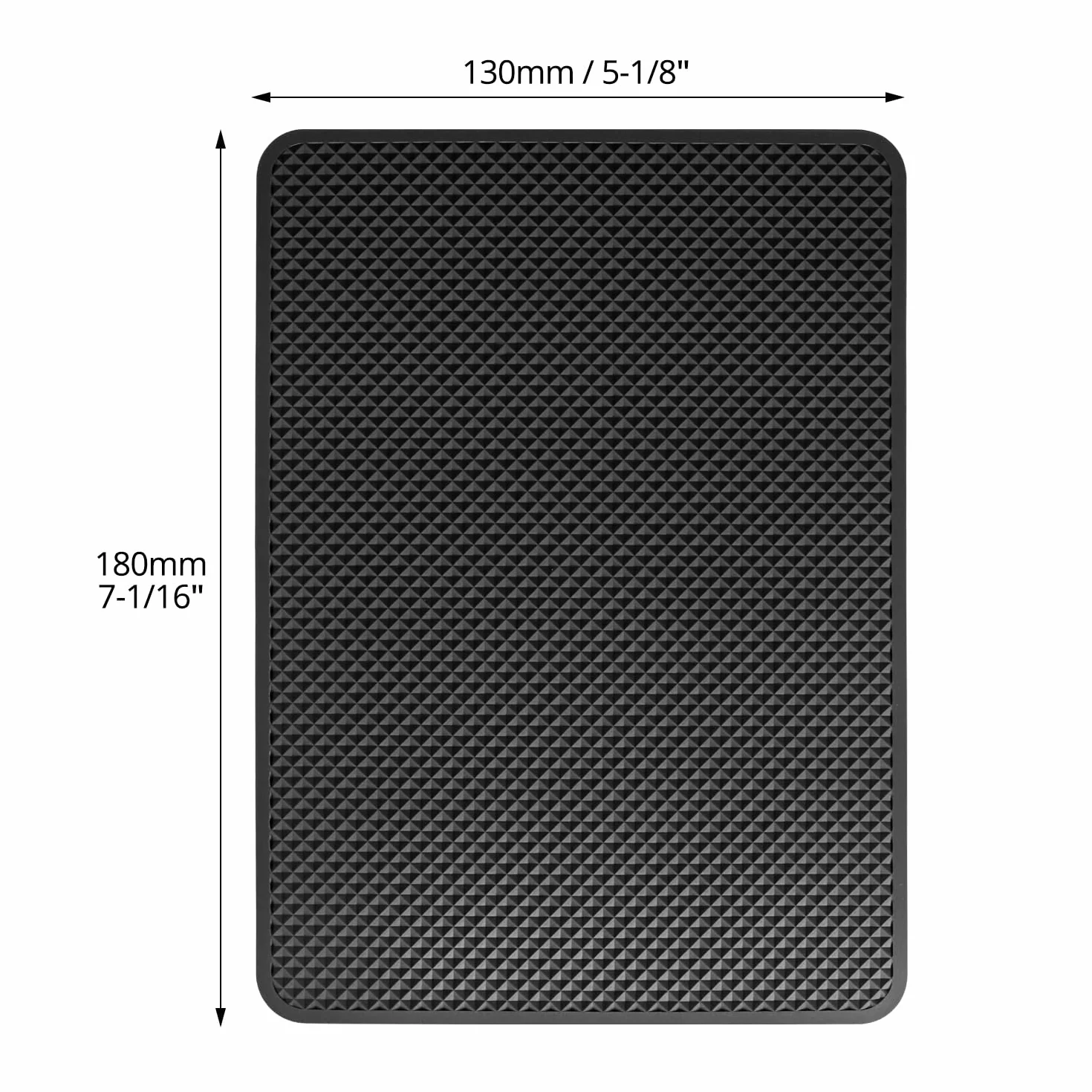 QWORK® 2 Pack Mata antypoślizgowa na deskę rozdzielczą - 18x13cm Wzór Romb PU Materiał - Wielofunkcyjna Mata antypoślizgowa na telefony, okulary przeciwsłoneczne, klucze i więcej