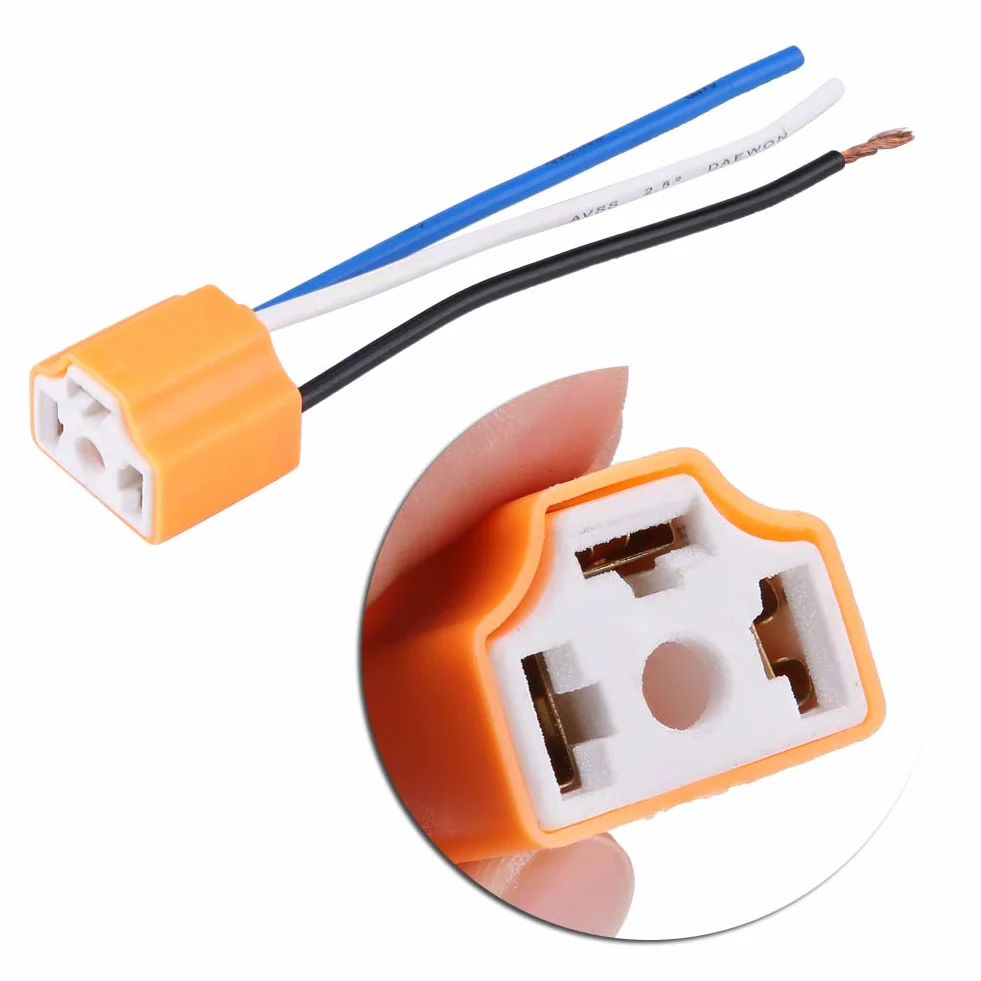 Wtyczka do reflektorów, 2 szt. żeńskie ceramiczne złącze czołowe wtyczka adapter gniazda do H4/9003/HB2