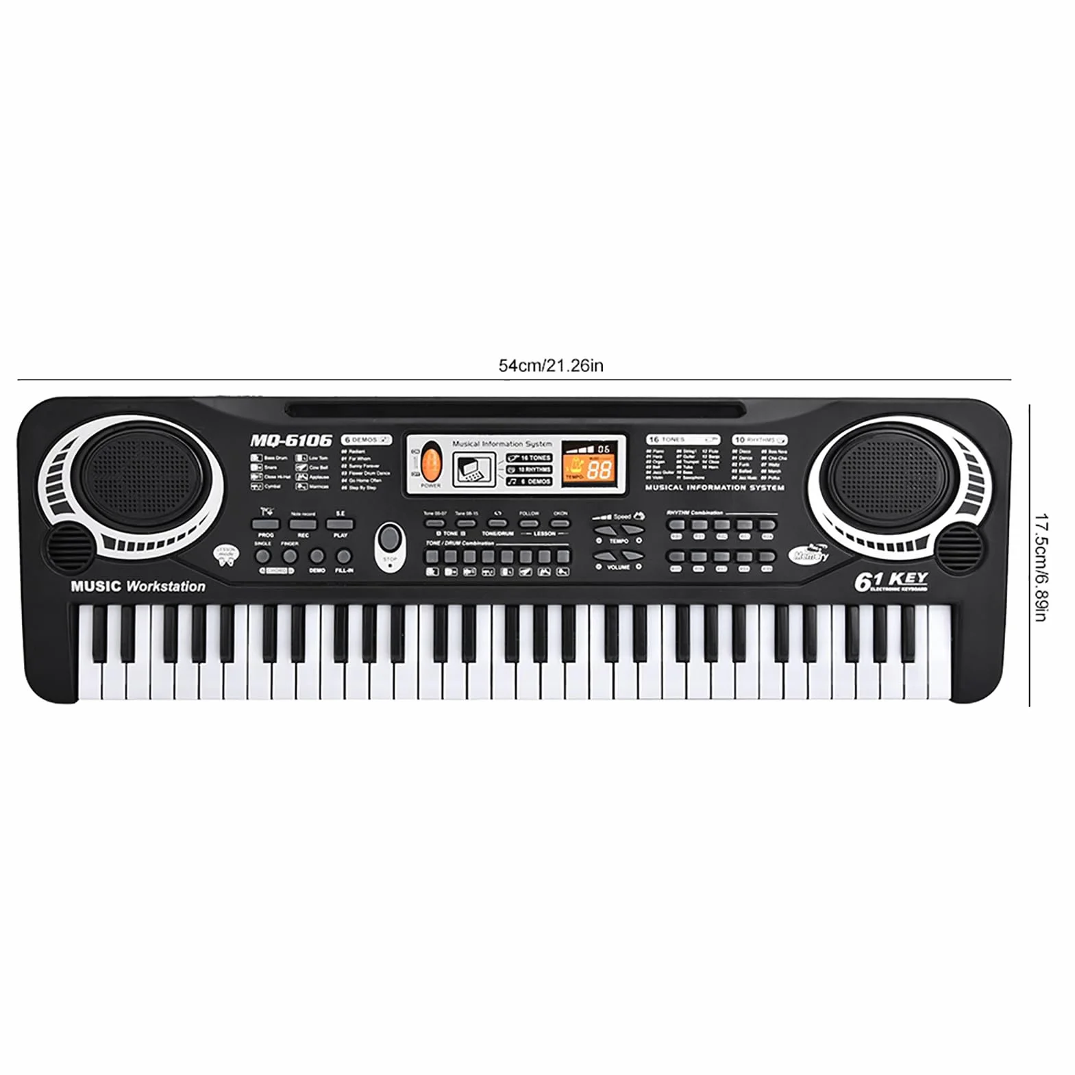 Pianino elektroniczne 61 klawiszy Klawiatura E z klawiaturą cyfrową i mikrofonem Wtyczka EU Elektroniczna interaktywna klawiatura fortepianowa Zabawka edukacyjna z 6 piosenkami dla dzieci