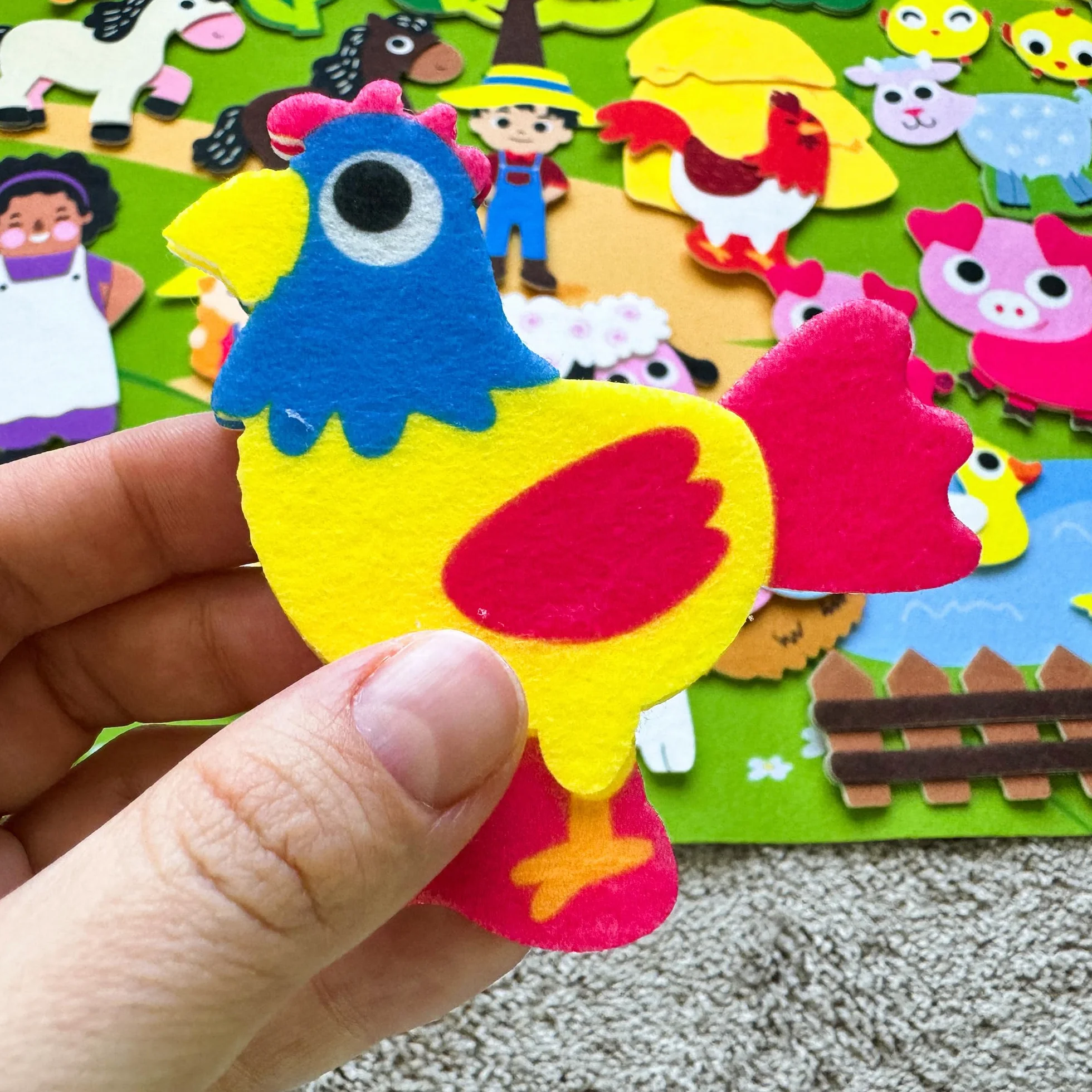 QUOKKA Farm Felt Board Dla Dzieci W Wieku 3-5 Lat – Zabawy Edukacyjne Dla Przedszkolaków W Wieku 2-4 Lat – Edukacyjne Zabawki Flanelowe Dla Maluchów