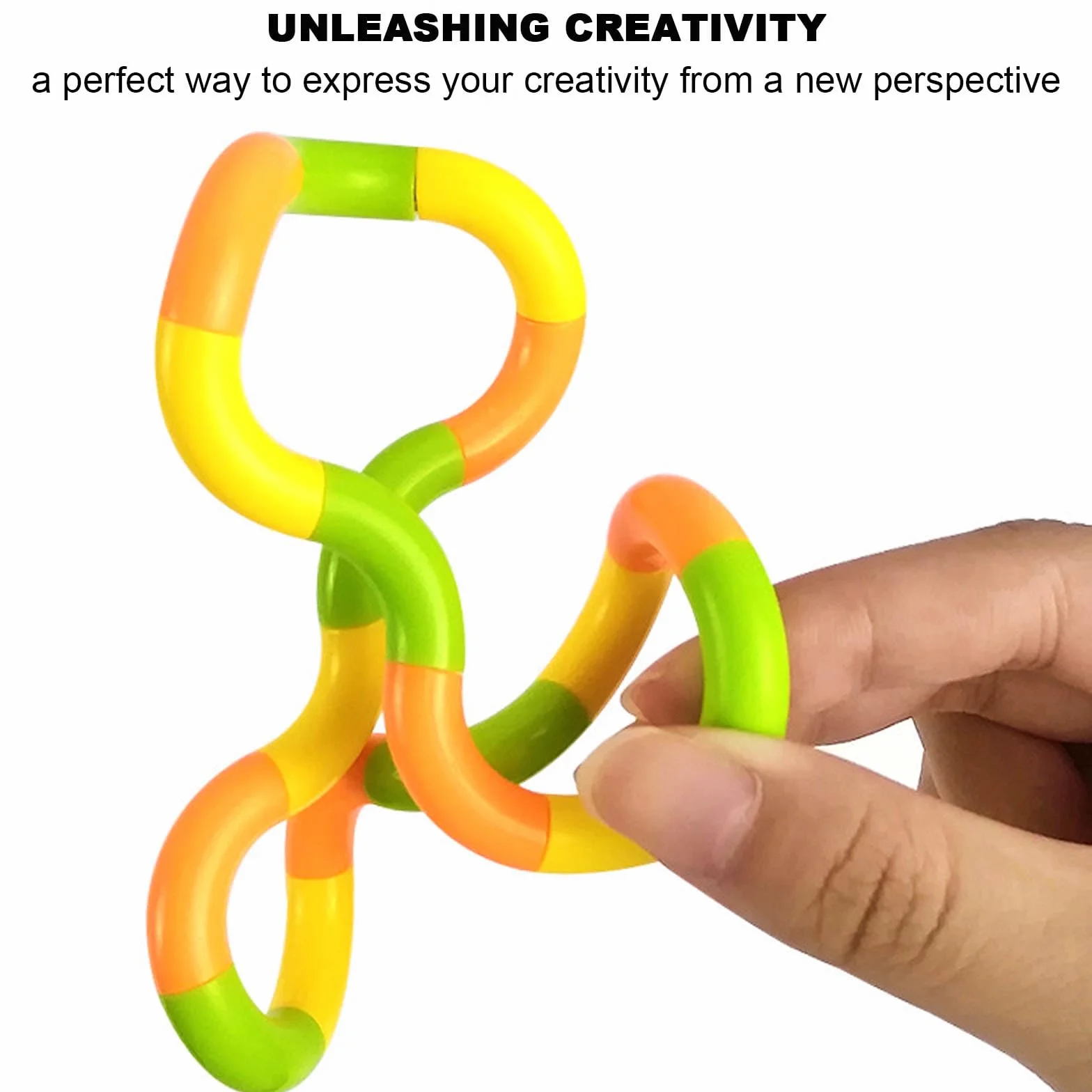 GWAWG 5 szt. Tangle Fidget Toy Twisty Toy wąż zabawki dekompresja stres ulga cicha dla dzieci i dorosłych