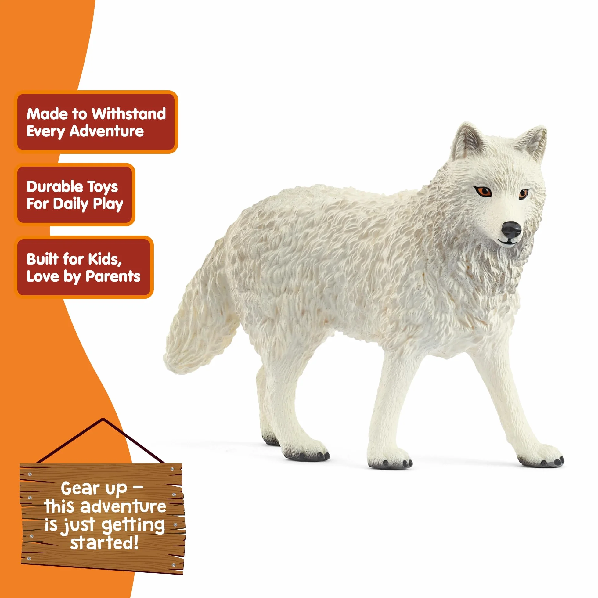schleich WILD LIFE | Wilk polarny 14880 | realistyczna figurka zwierzęcia | zabawka zoo | idealny prezent dla dzieci | dekoracja na urodziny | figurka od 3 lat | 8 x 3 x 6 cm