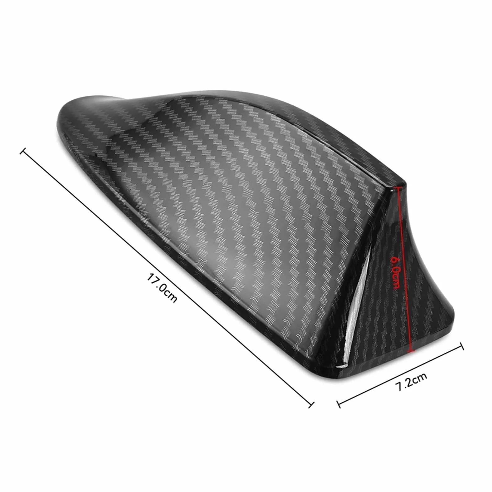 Carbon Fiber Shark Fin Car Antenna 170mm 6.69"