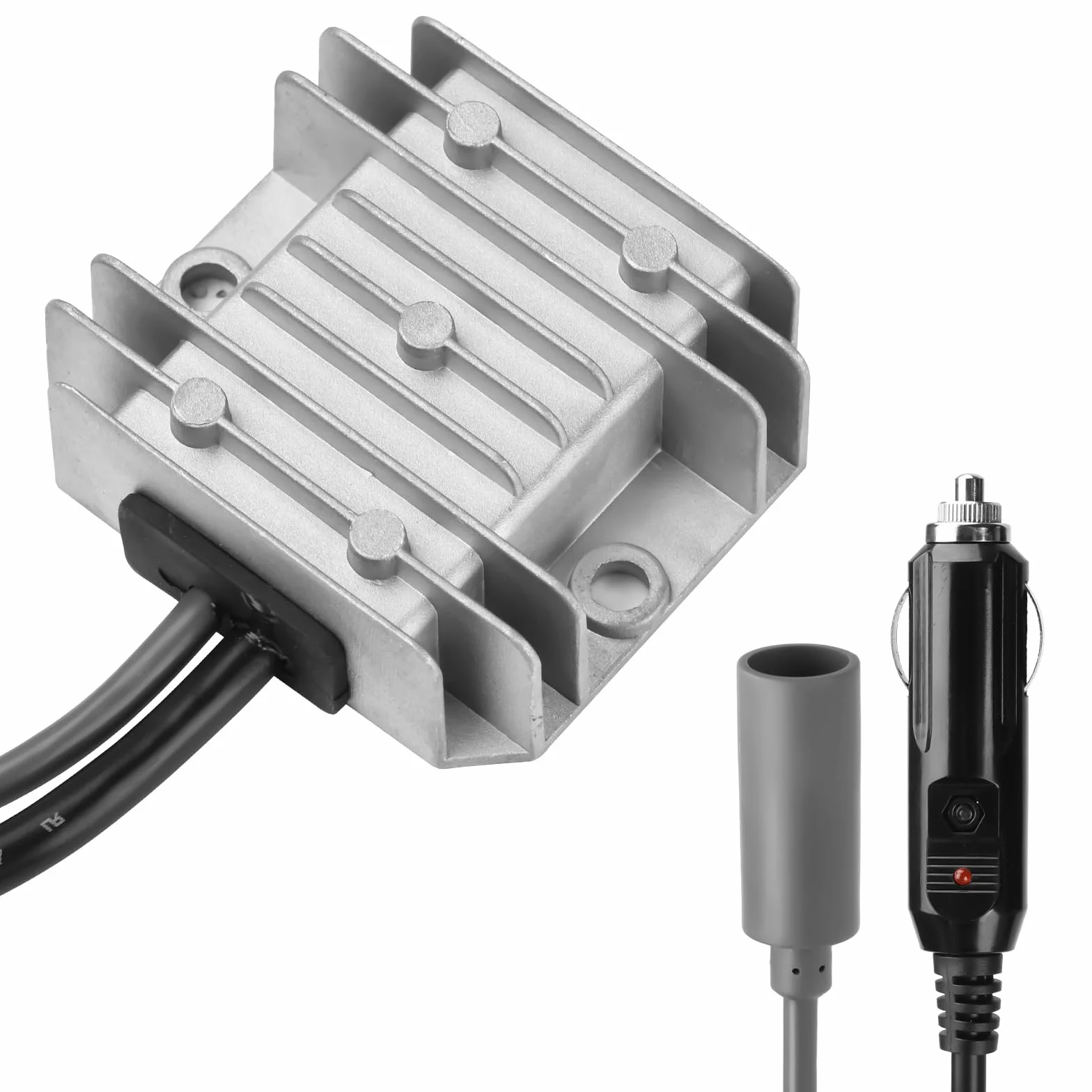 Step-Up przetwornica napięcia 12 V/24 V do 30 V 3,5 A, konwerter DC-DC, mini adapter z wodoodporną obudową IP68 i zapalniczką samochodową do samochodów kempingowych, łodzi, monitoringu.