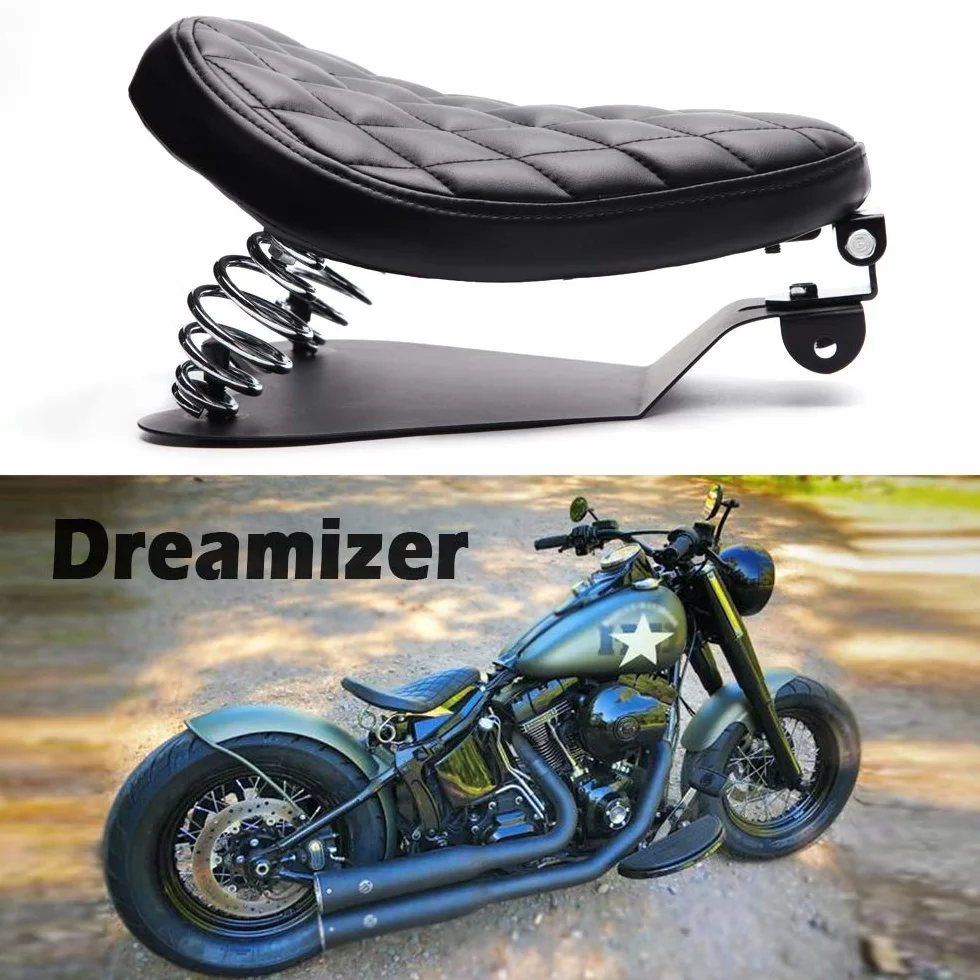 DREAMIZER Fotel motocyklowy solo ze wspornikiem sprężynowym zamiennik Sportster Forty-Eight 48 XL883 1200