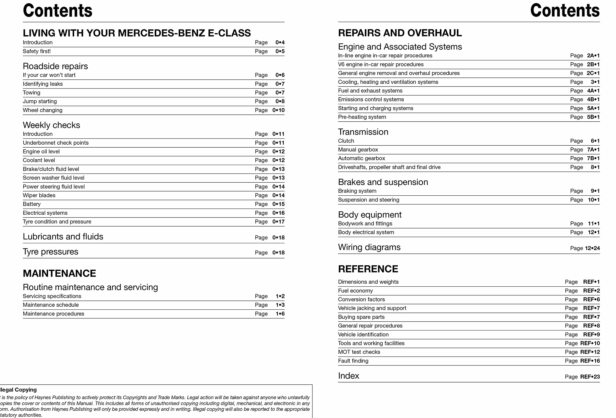 Mercedes-Benz E-Class Diesel (02 to 10) Haynes Repair Manual