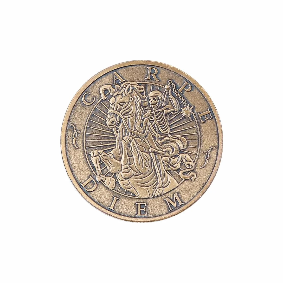 Alnicov Monety kolekcjonerskie, medal Memento-Mori, Carpe Diem, pamiątkowe monety stoicyzmu, antyczne wykończenie, oficjalny prezent do codziennej praktyki stoickiej