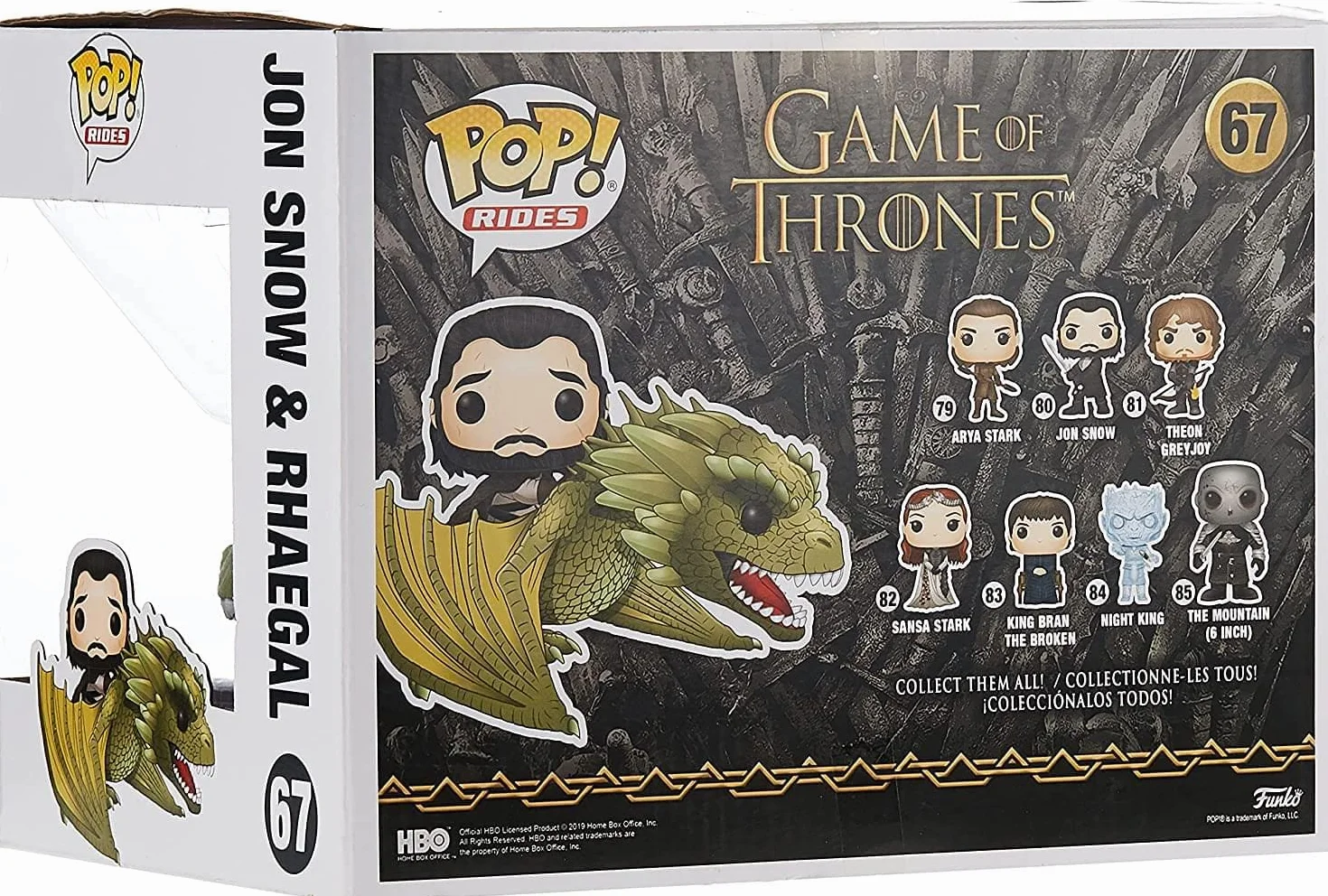 Funko 44448 Game of Thrones Jon Snow on Rhaegal Pop Ride Vinyl Figure, Multicolour