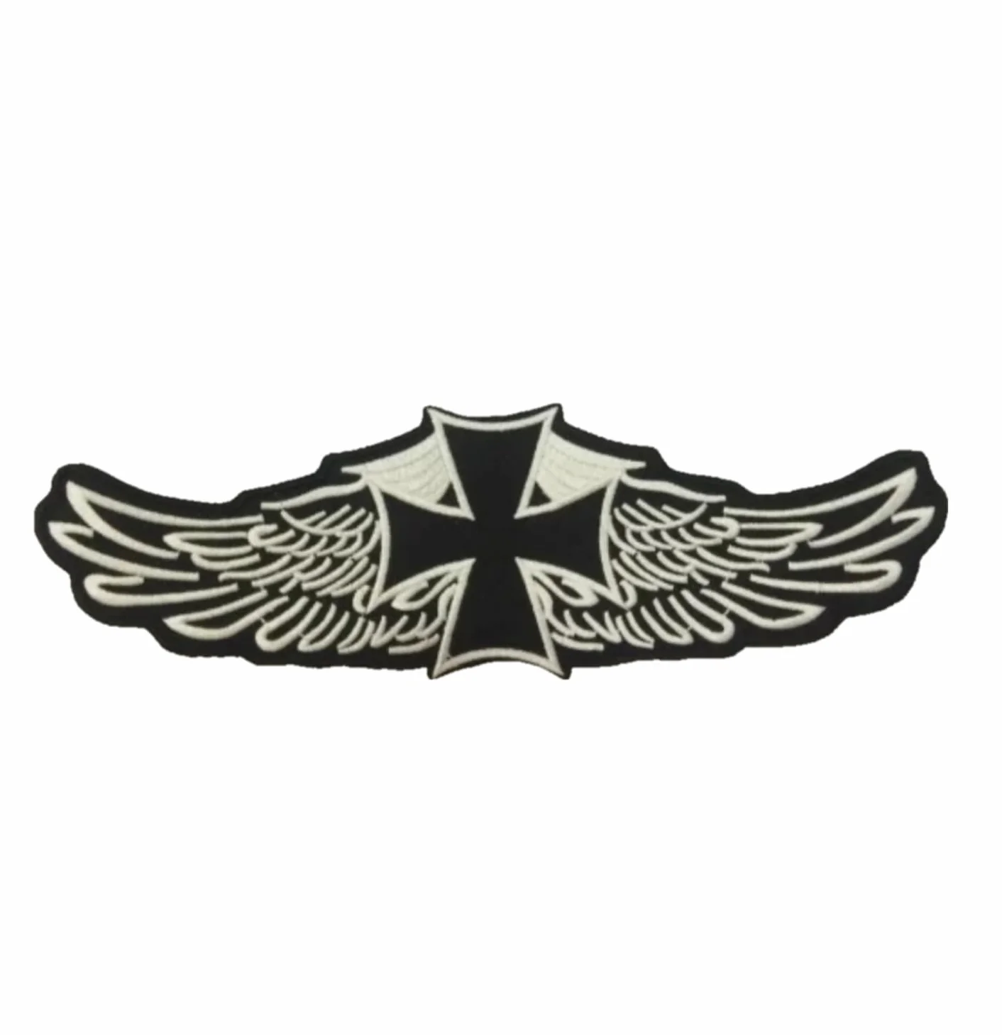 Krzyż Chopper Biker - Naszywka Haftowana łatka, naszywka dla motocyklistów haftujących na Pilot Motorcycle, do kamizelki motocyklowej, do dekoracji odzieży motocyklowej, odzieży motocyklowej