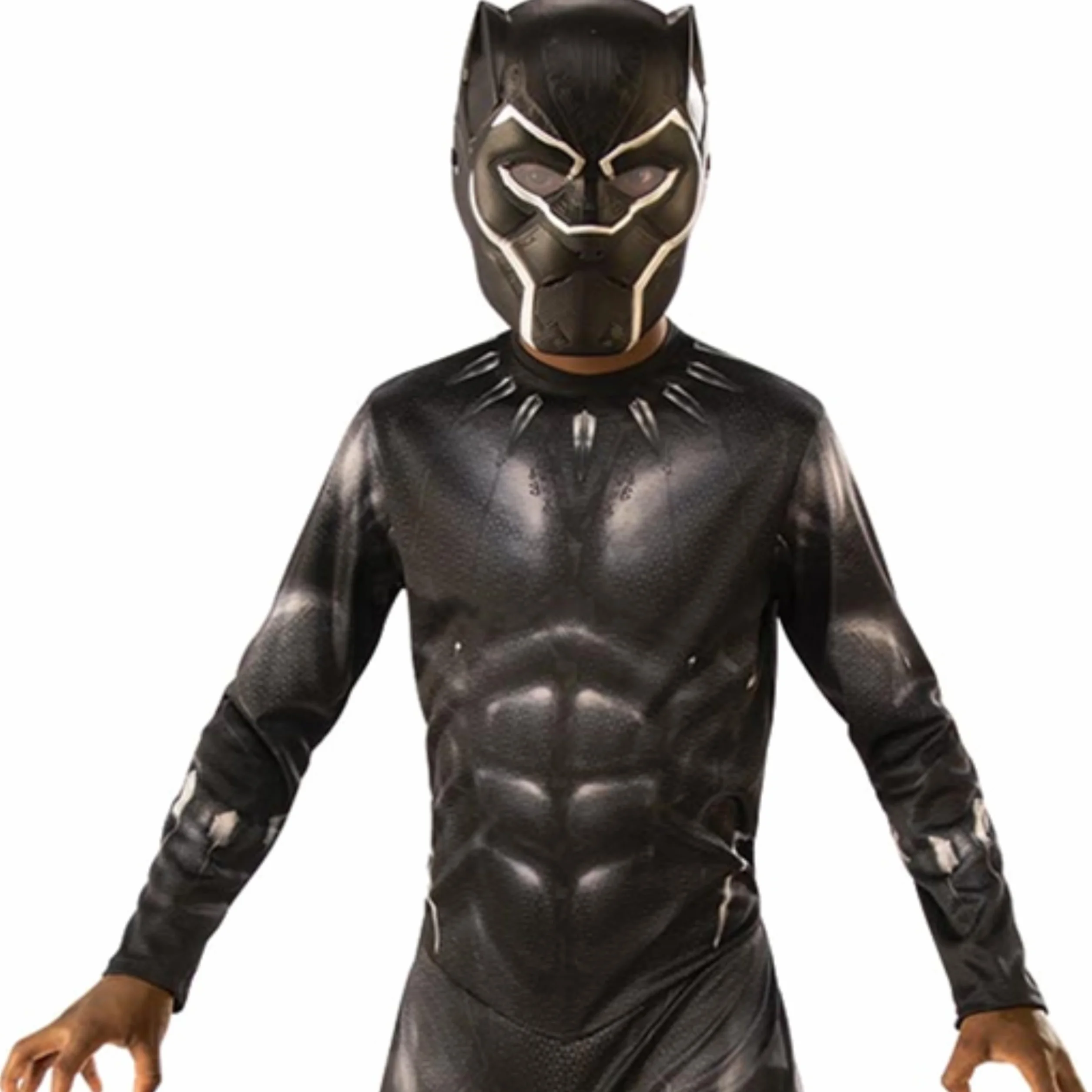 Rubies - Oficjalny Avengers - Czarna Pantera - Klasyczny kostium dla dzieci Czarna Pantera - Rozmiar 5-6 lat - Dziecięcy kostium superbohatera Marvela z kombinezonem i maską, idealny na Halloween,