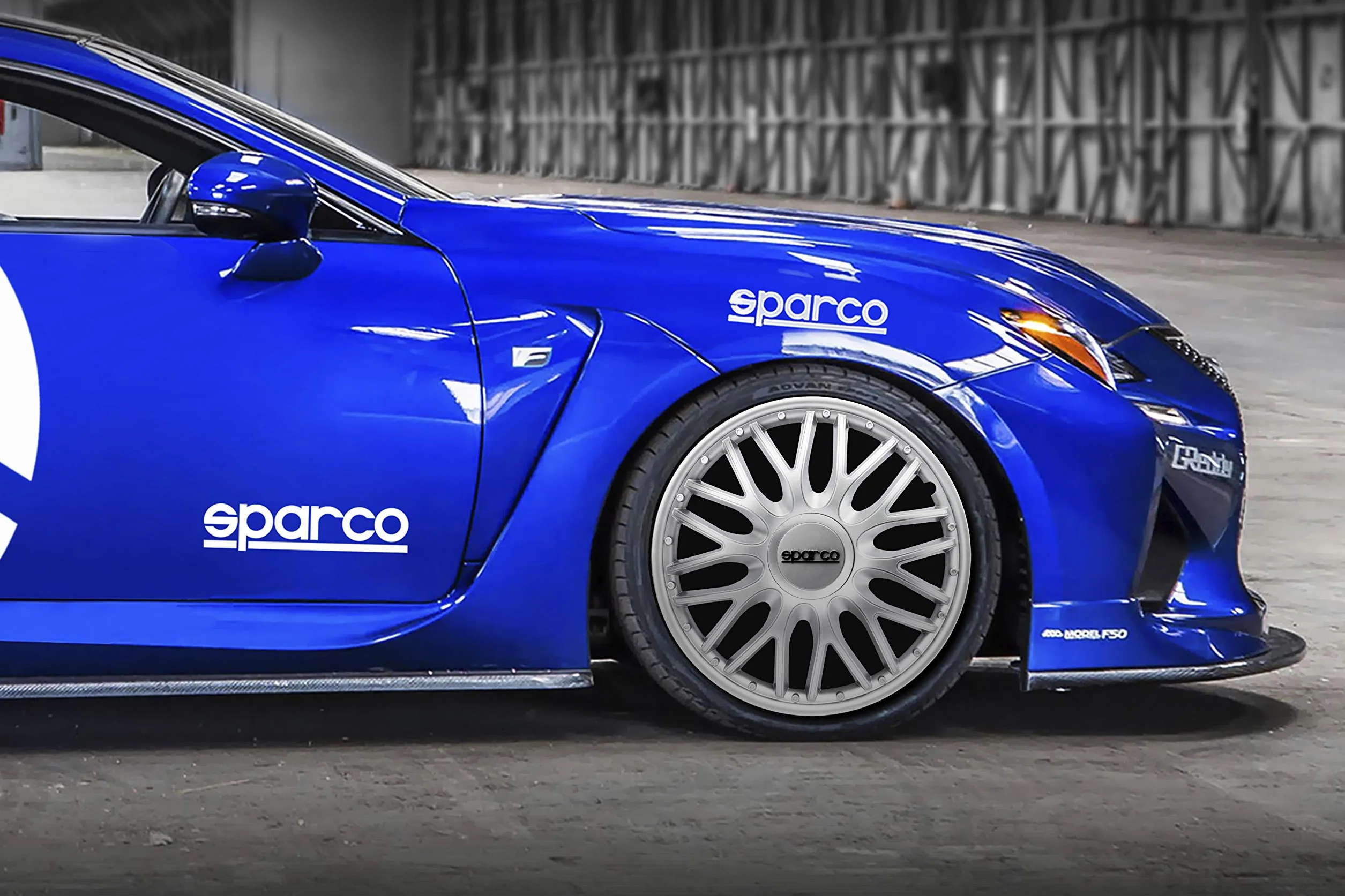 SPARCO SPC1496SV Zestaw Kołpak srebrny