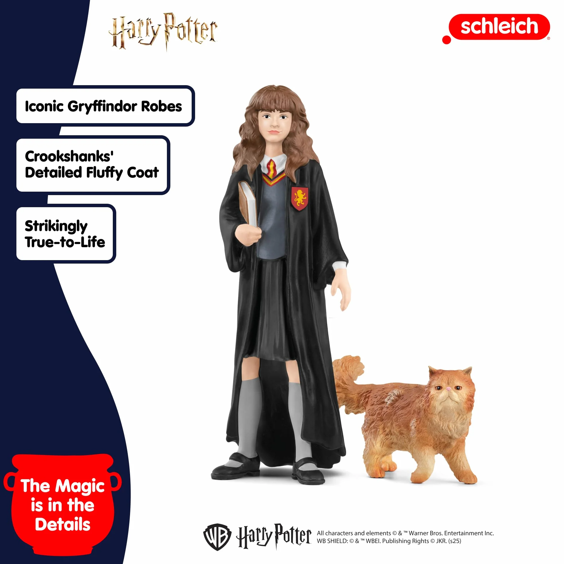 schleich 42635 Hermiona Granger & Krzywołap, od 6 lat, WIZARDING WORLD - figurka, 3 x 3 x 10 cm