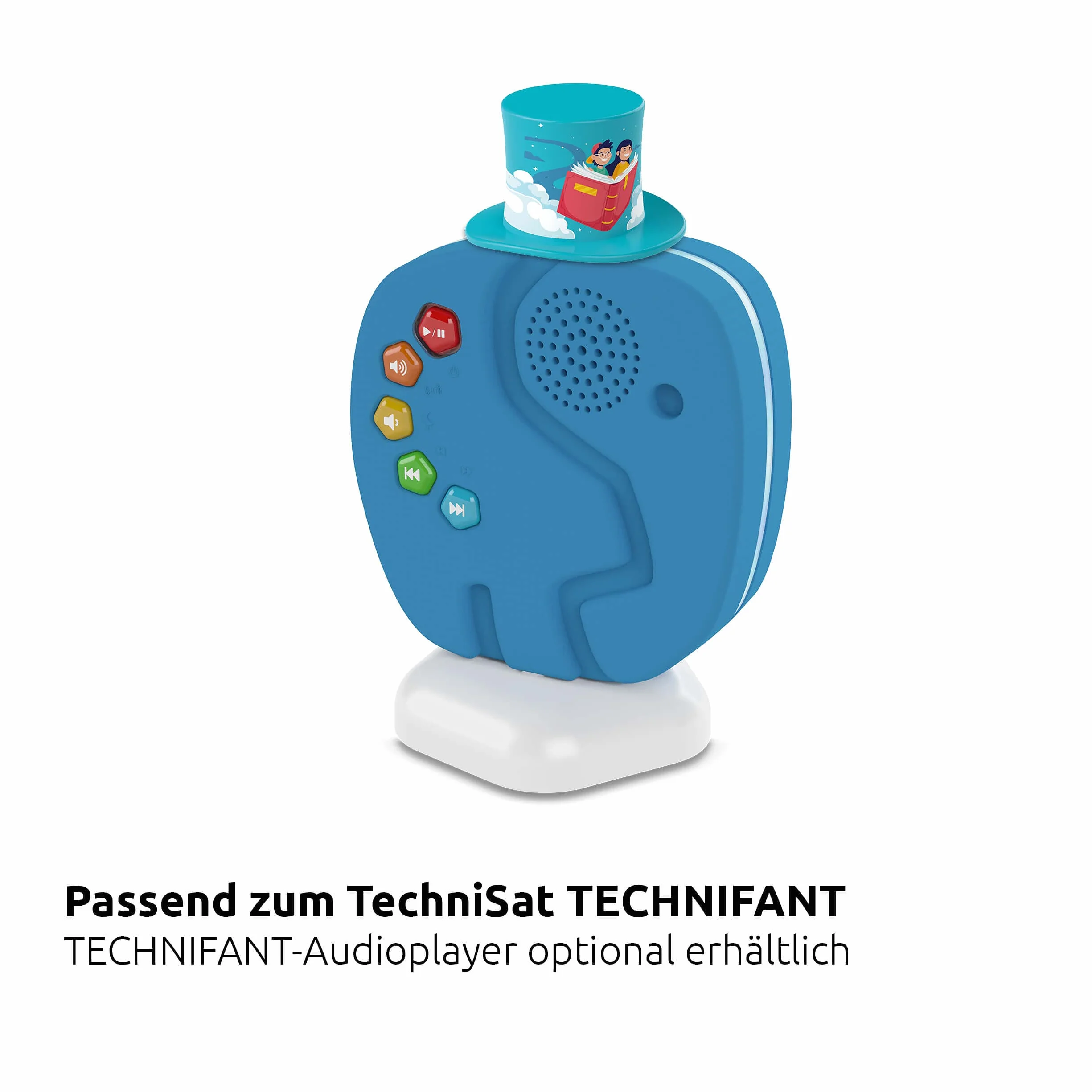 TechniSat TECHNIFANT audiobooki w kształcie kapelusza – dzicy bohaterowie lasu, pomoc w walce z tęsknotą za domem (czas odtwarzania ok. 68 minut, treści audio odpowiednie dla dzieci od 3 lat,