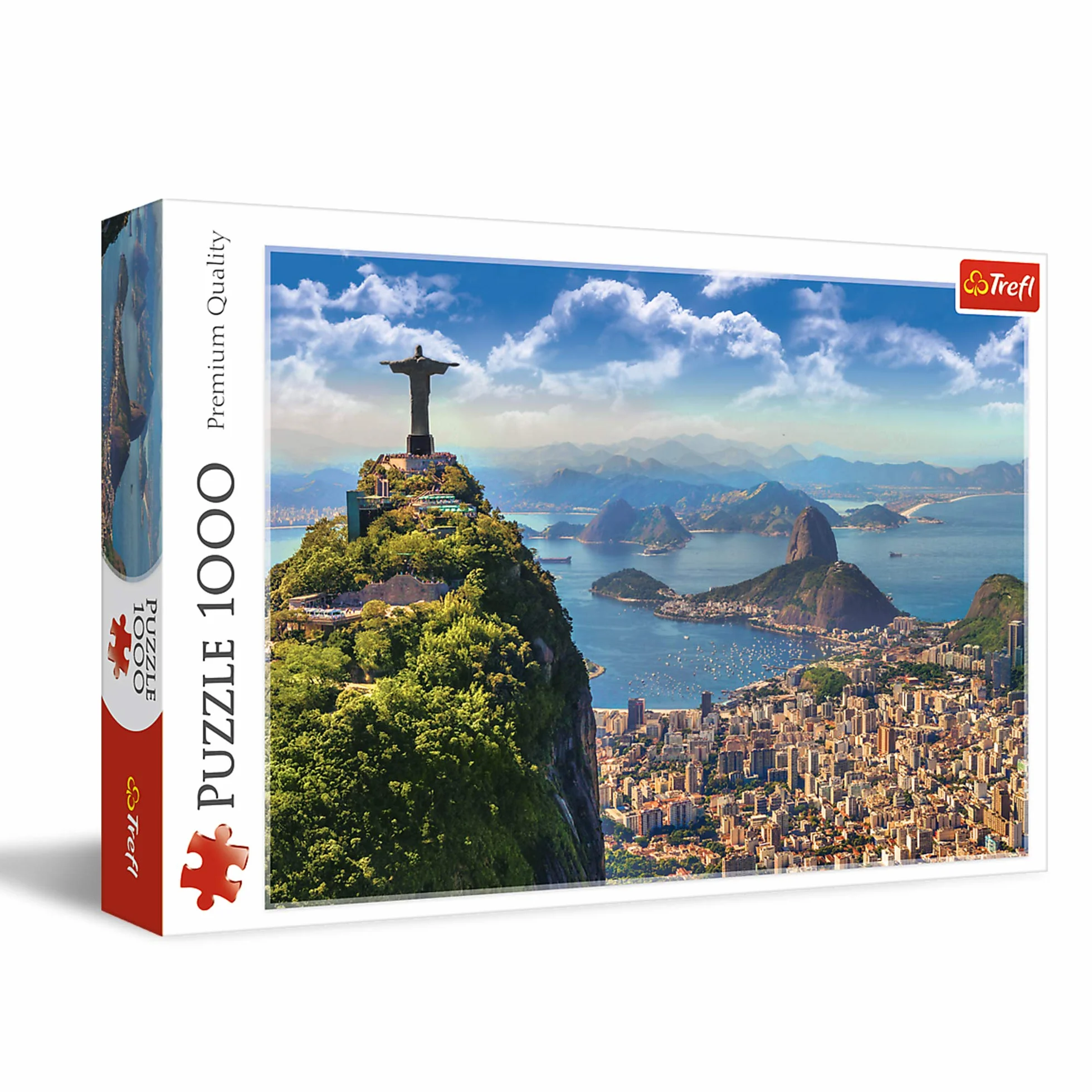 Trefl - Puzzle Rio de Janeiro, Brazylia - 1000 Elementów, Widok na Miasto, Wzgórze, Widok z Lotu Ptaka, Układanka DIY, Kreatywna Rozrywka, Prezent, Puzzle Klasyczne dla Dorosłych i Dzieci od 12 Lat