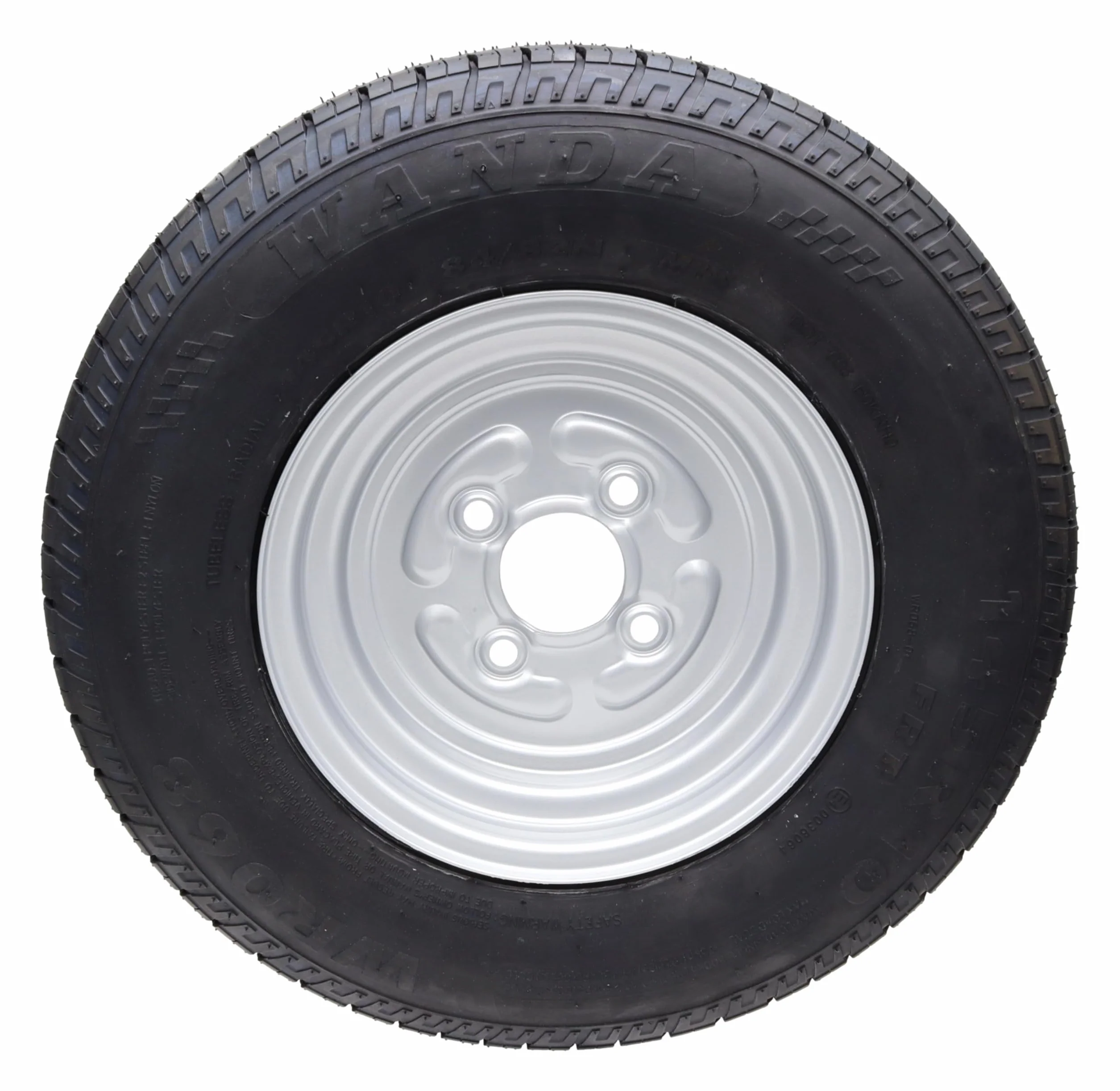 trailer parts4u Koło przyczepy 145/80R10, kompletne koło 145R10, 145/10 LK 100x4, felga 3,50x10 145 10