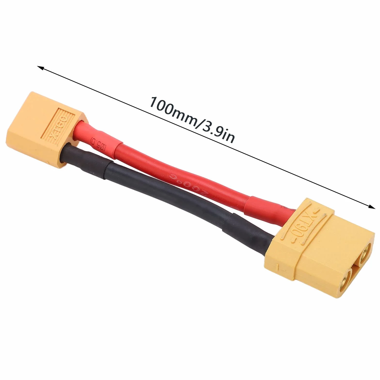 XT60 Męski na XT90 żeński Kabel, 12AWG XT60 Męski na XT90 żeński Przewód Adaptera do Podłączenia Akumulatora i ESC dla Modelu Samochodu RC, Modelu Samolotu, Modelu Statku