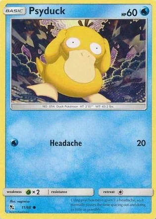 Pokemon PSYDUCK pojedyncza karta 11/68 UKRYTE FATES