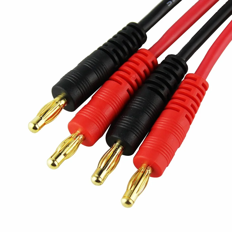 2 szt. żeński XT60 do 4.0 wtyczka bananowa RC kabel do ładowania akumulatora 14 AWG przewód silikonowy 30 cm 30 cm (2 sztuki)