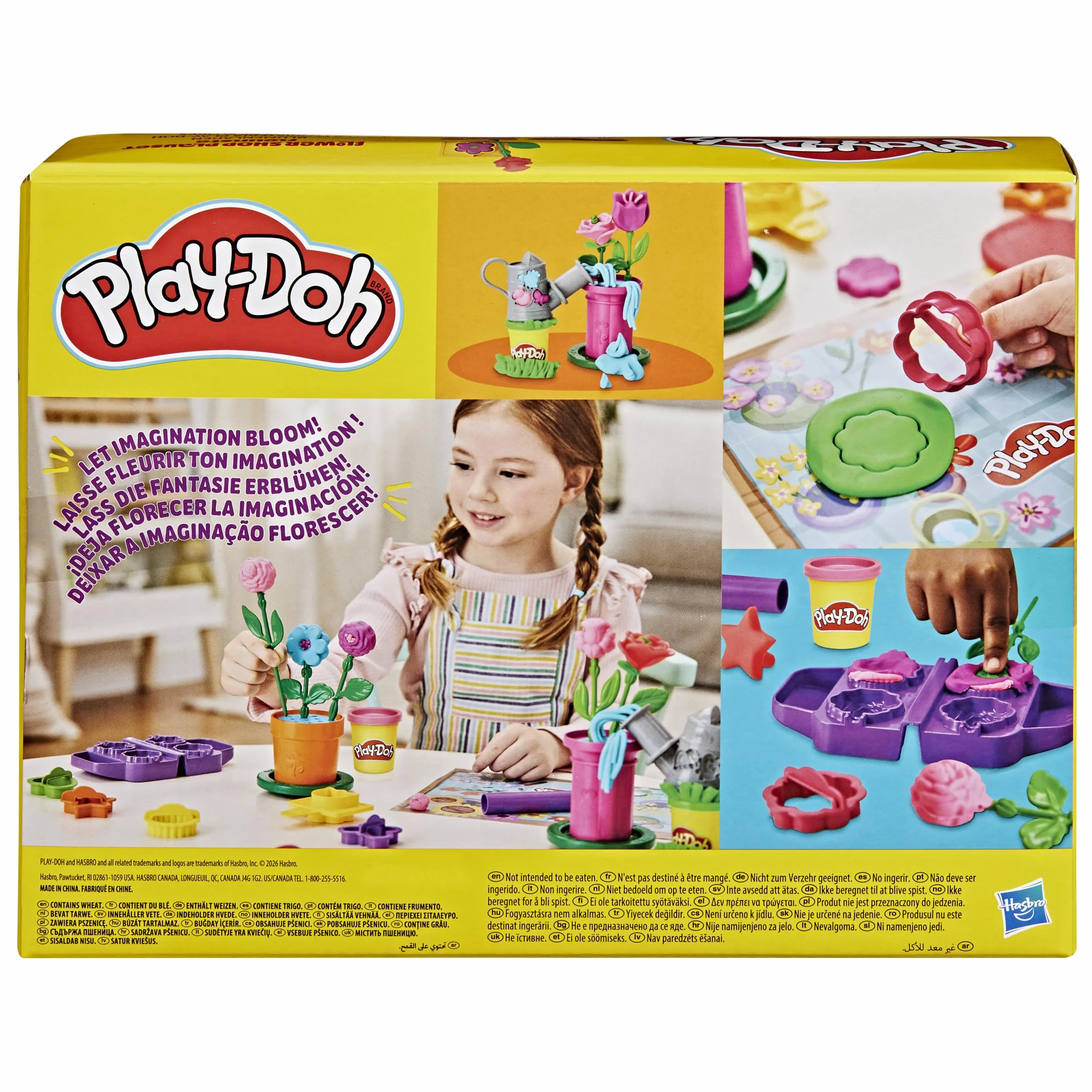 Zestaw do zabawy Play-Doh Kwiaciarnia, 27 zabawkowych dodatków ogrodniczych, zabawy plastyczne dla dzieci, wiek: od 3 lat