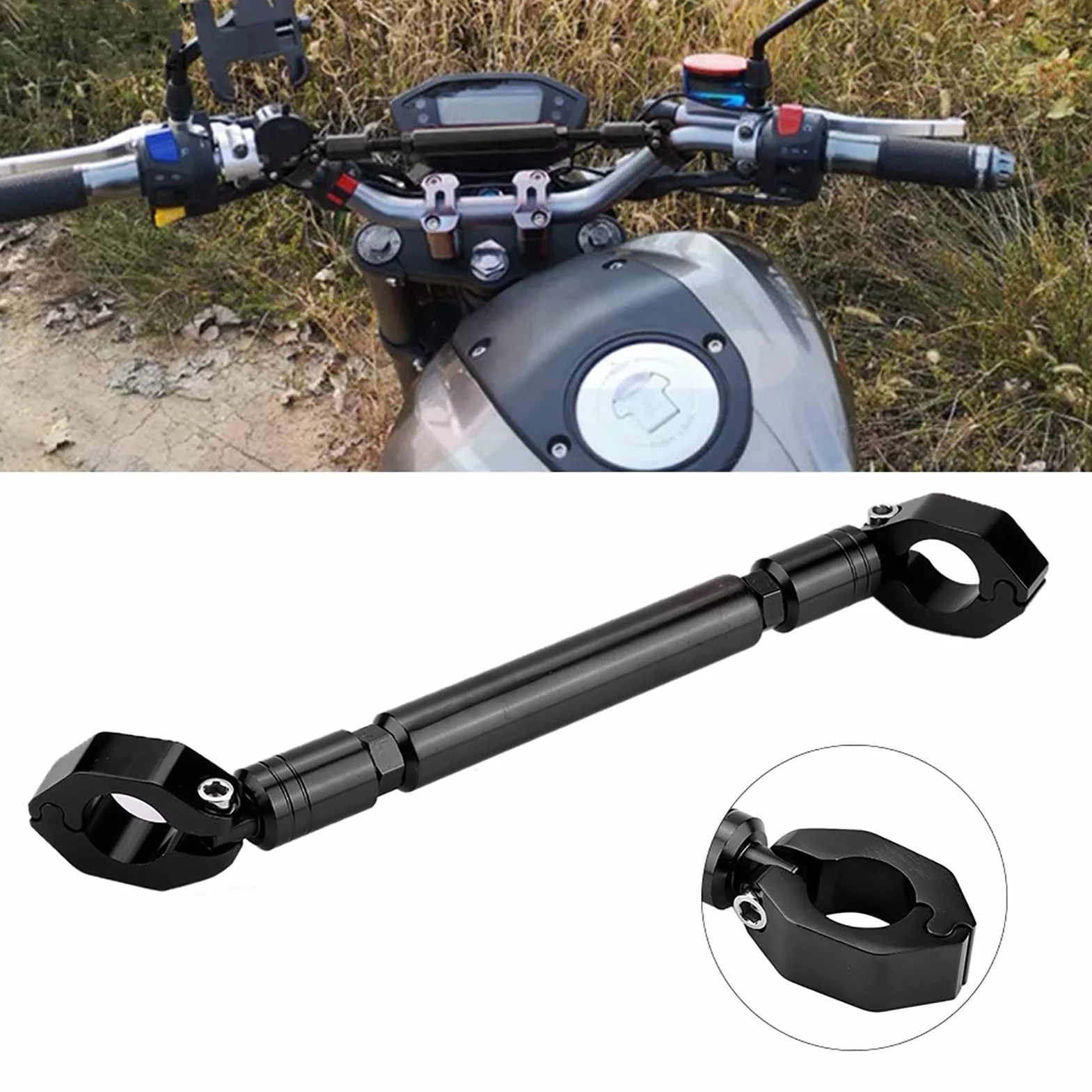 Drążek Balansowy Motocykla 22 mm, Uniwersalna Kierownica Poprzeczna ze Stopu Aluminium, Akcesoria ATV