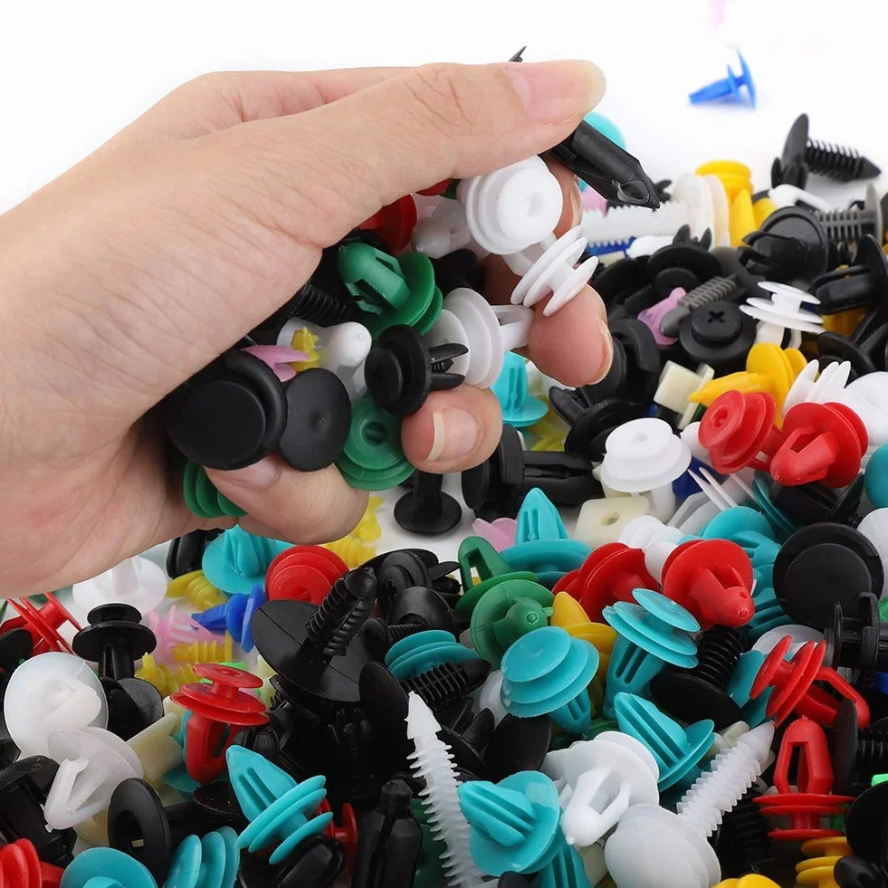 Uchwyty do karoserii, 500 szt. plastikowe zapięcie do zderzaka samochodowego, 30 rozmiarów, różne elementy ustalające zderzak, zestaw pinezek do uchwytów samochodowych typu push