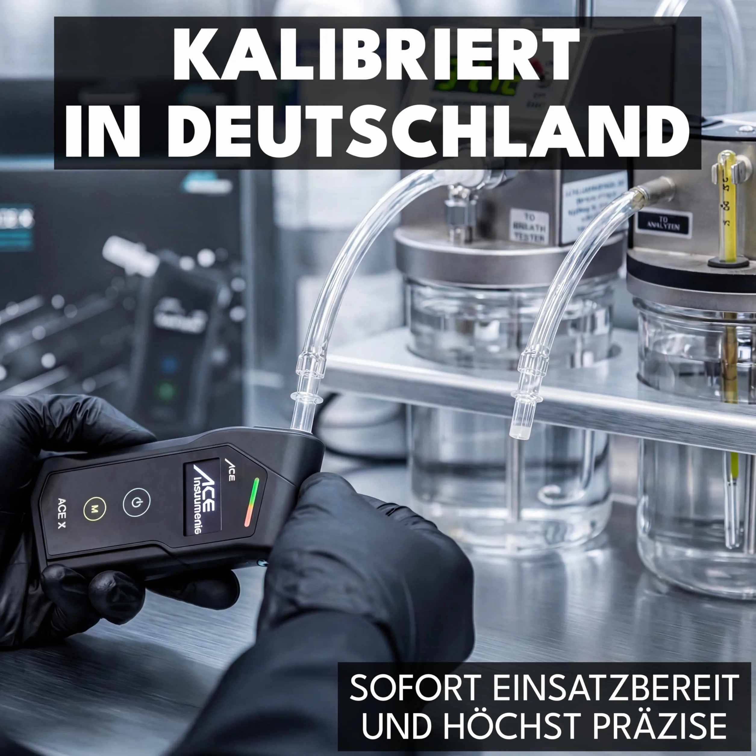 Alkomat ACE X – alkomat o dokładności 99,1% według Uniwersytetu Technicznego w Wiedniu – elektrochemiczny i zgodny z normami policyjnymi – profesjonalny miernik alkoholu
