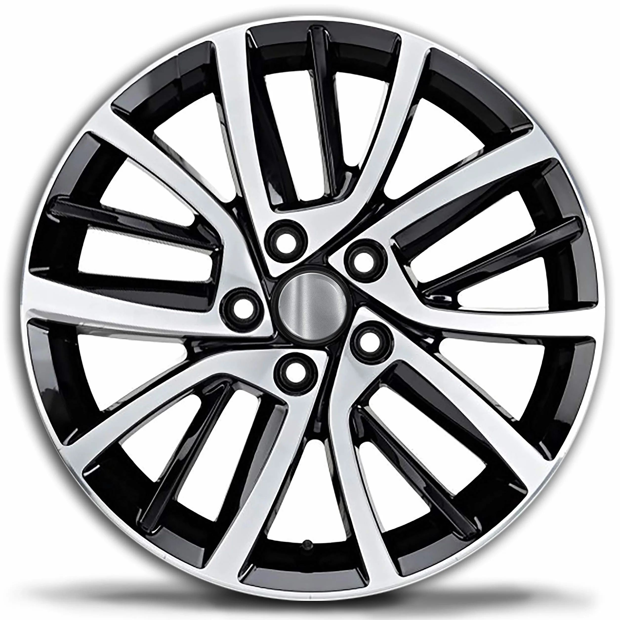 Kołpaki do kół Centralne Zaślepki Piast 4 x 65 mm Kompatybilny z VW 3B7 601 171 6U7 601 171 Srebrny Czarny CV 3