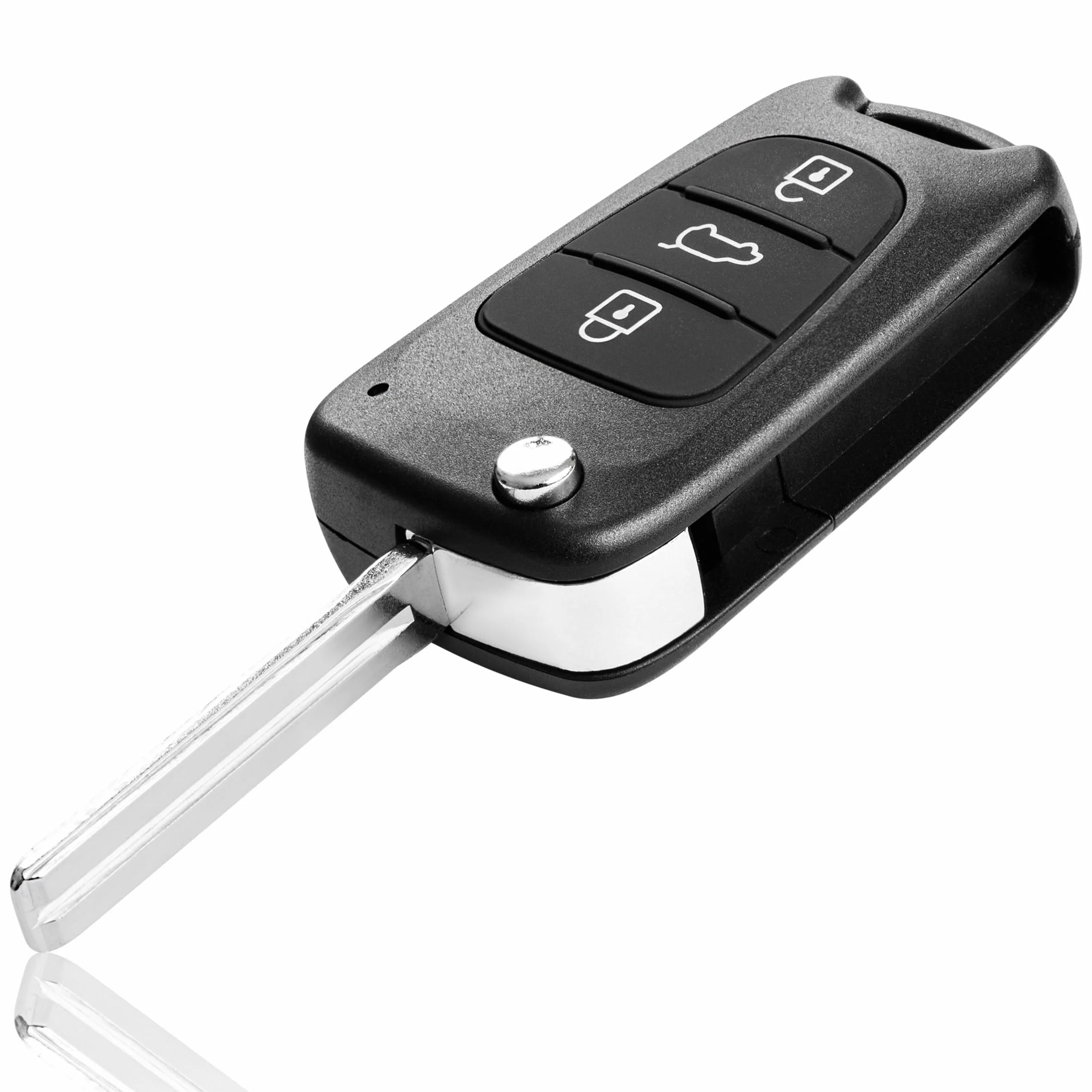 FINTERRY Obudowa Kluczyka Samochodowego – Pasuje do Hyundai i10 i20 i30 ix20 ix35 Elantra Veloster Tucson i Kia Rio Ceed ProCeed Carens Picanto Sorento Sportage Soul Venga – Etui na Kluczyk