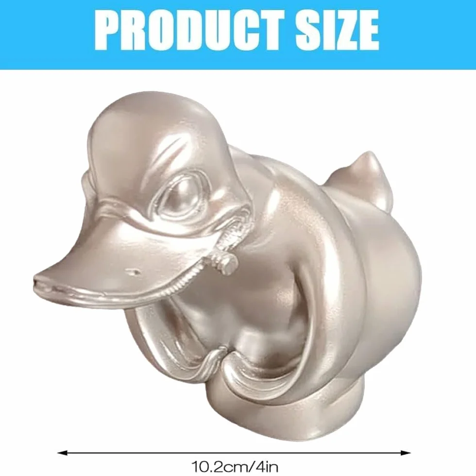 LATRAT Angry Duck figurka chłodnicy, wściekła kaczka, ornament na maskę samochodu, matowy