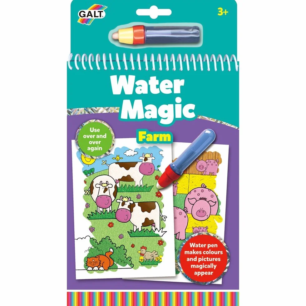 Galt Toys, Water Magic - Farm, Colouring Books for Children, Ages 3 Years Plus