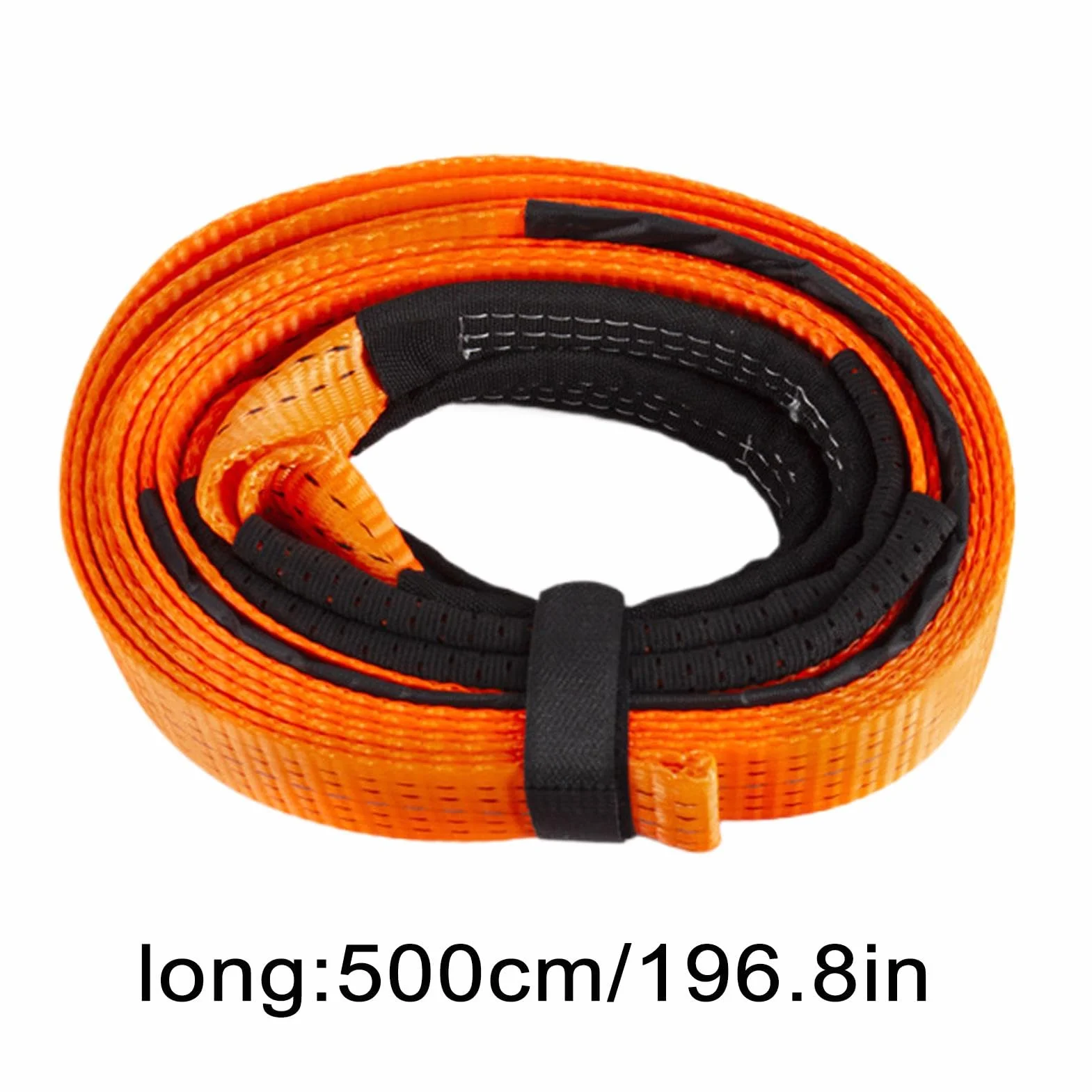 Tow Rope, Towing Strap with Hooks, 500cm/196.85 6cm/2.36 Inches Heavy-Duty Design, Sturdy Material, for Cars, Trucks, Atv, Roadside Use A3 Steel Polyester