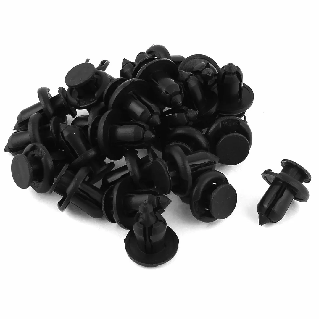 sourcingmap 25 szt. plastikowe wsuwane do zderzaka samochodu zderzak drzwi nity klips 10 mm otwór