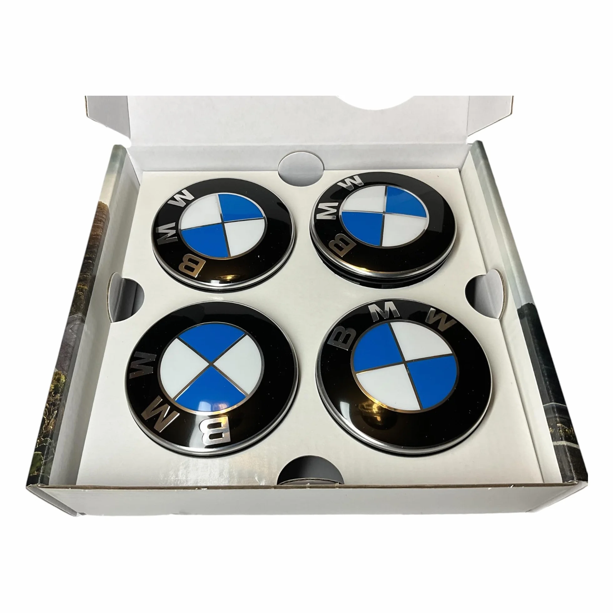 BMW Pływające zaślepki środkowe 65 mm 5 x 120 do felg aluminiowych zestaw 4 szt.
