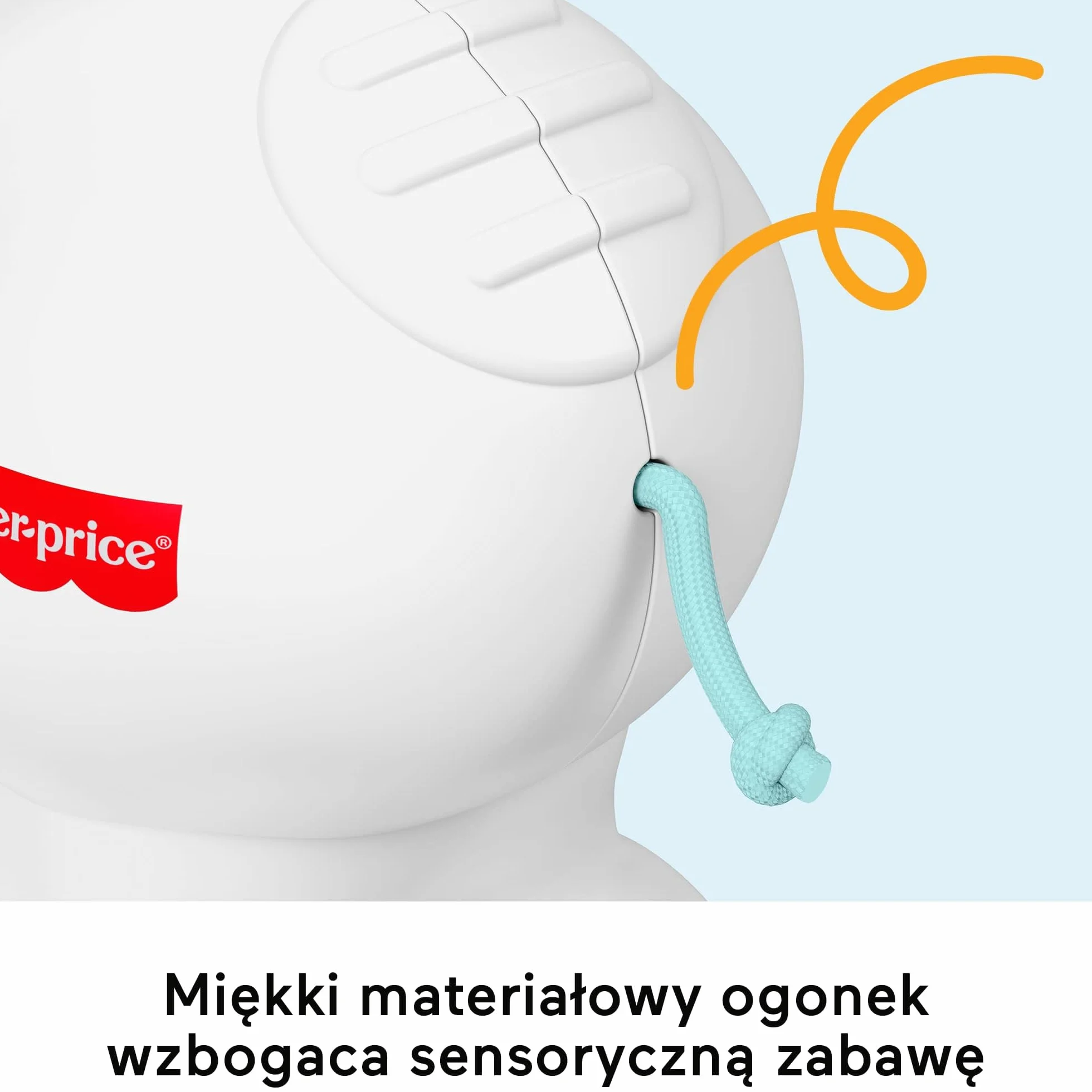 Fisher-Price Miś polarny na kółkach „Raczkuj za mną” Pojazd z motywem zwierzątka, zabawka do nauki raczkowania dla niemowląt od 9 miesiąca życia, JDL63