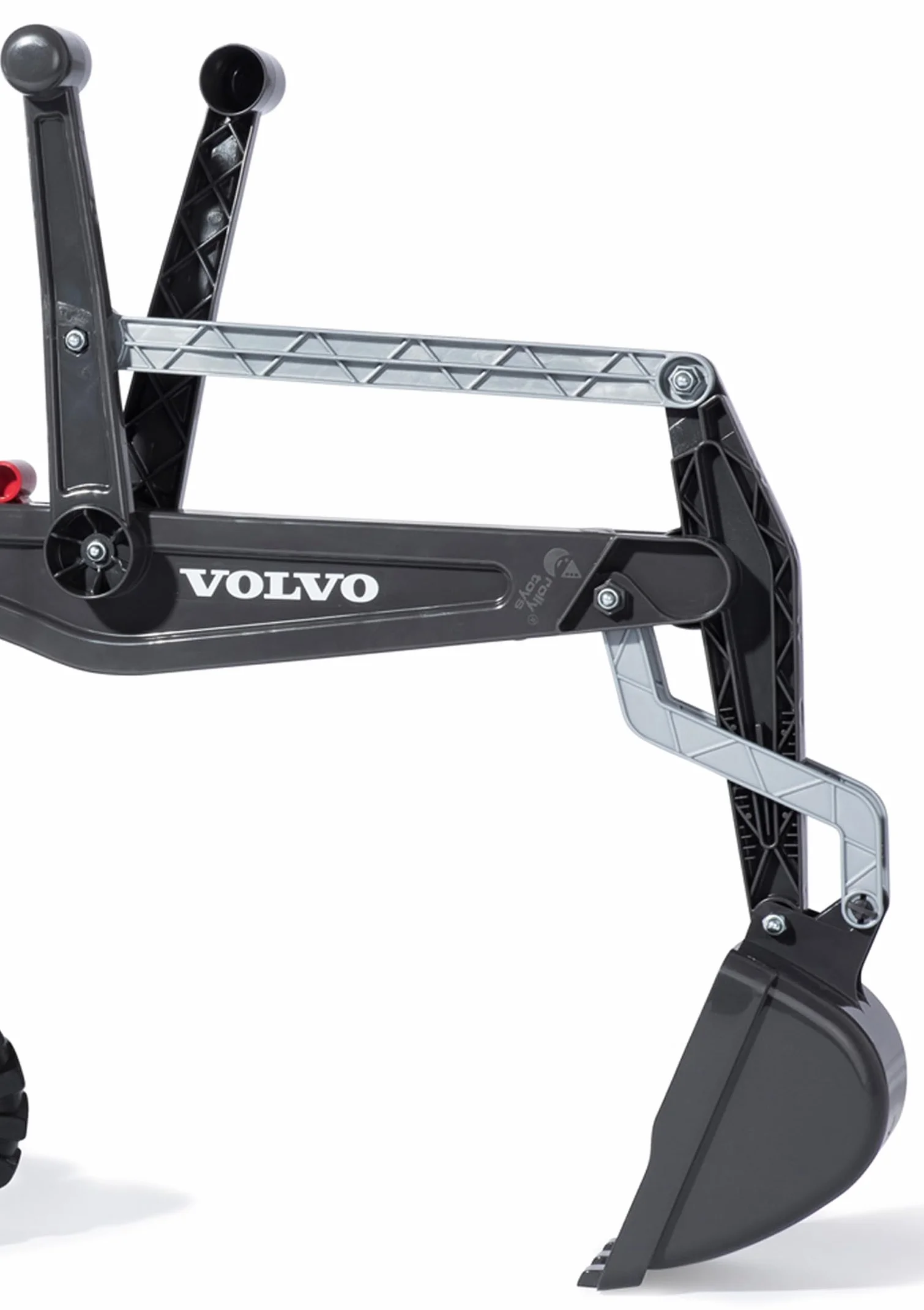 Rolly Toys RollyDigger Volvo EW160 koparka zabawkowa (dla dzieci w wieku 3-5 lat, koparka z tworzywa sztucznego, kolor szary/żółty) 421152, 102 x 43 x 74 cm