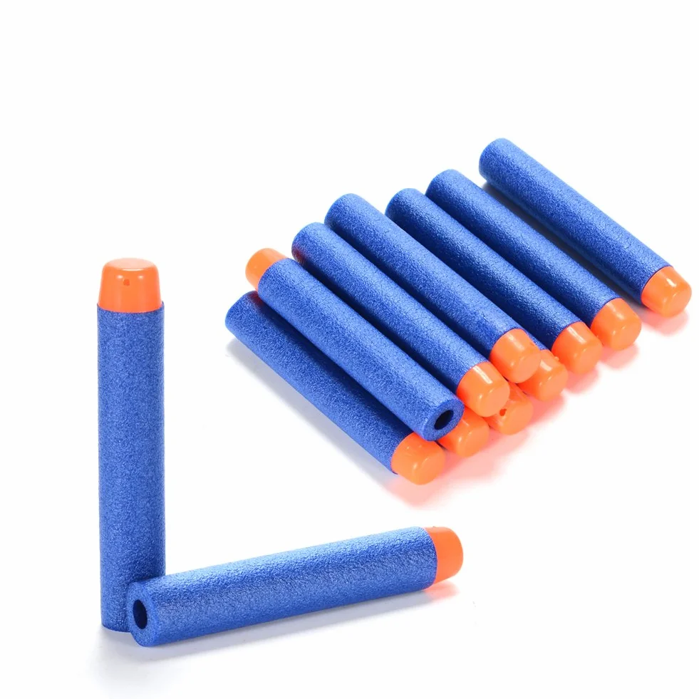 NIWWIN Dart piankowe naboje zapasowe 7,2 cm do gry w darta, Nerf N-Streik Elite, seria Blasters Kid Nerf, zabawkowy pistolet, opakowanie uzupełniające, niebieskie, 100 szt.