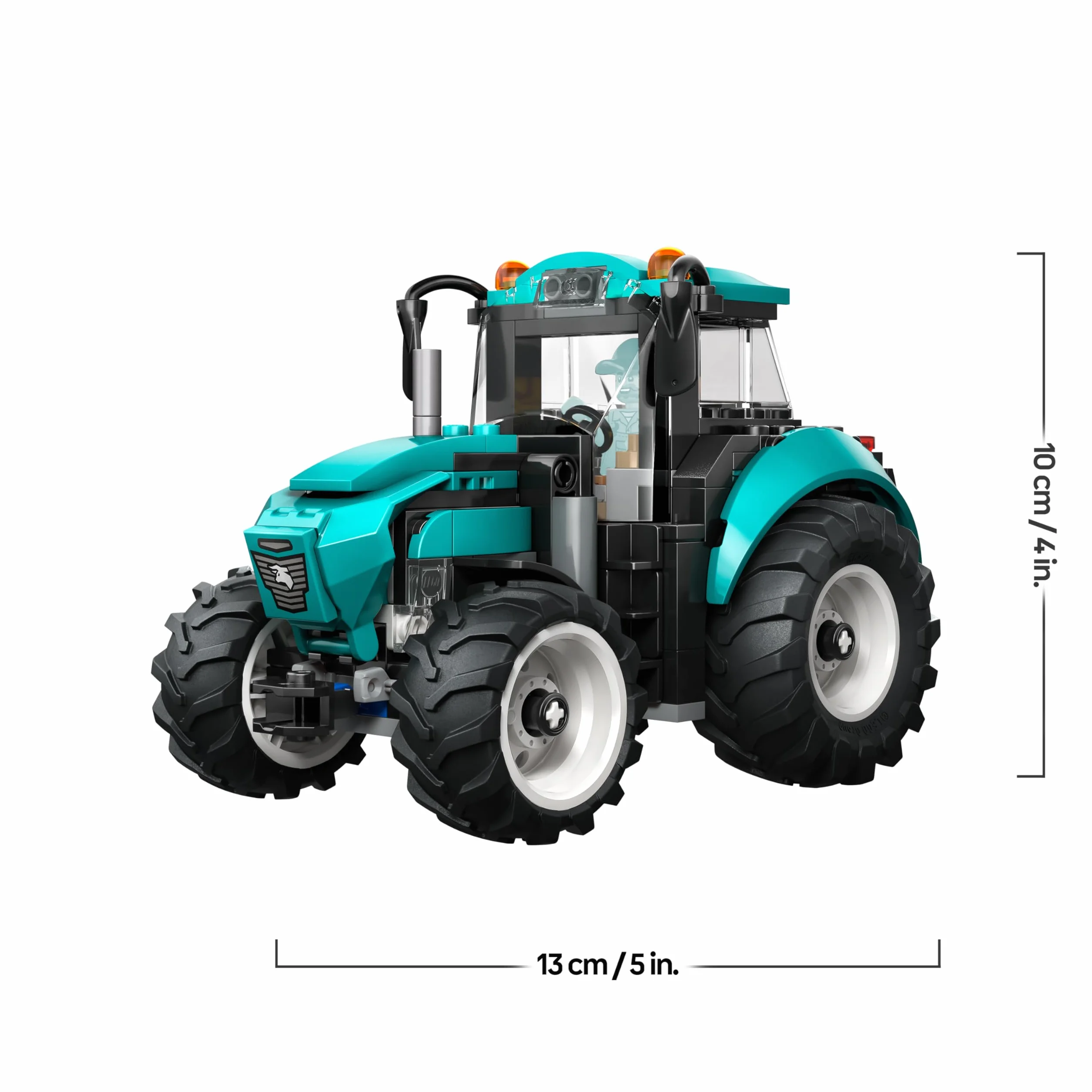 LEGO City Traktor, zabawka dla dzieci od 6 lat, ciągnik z gumowymi oponami i minifigurką rolnika, pomysł na prezent dla 6-latka, dla chłopca i dziewczynki na urodziny, ozdoba na biurko 60498