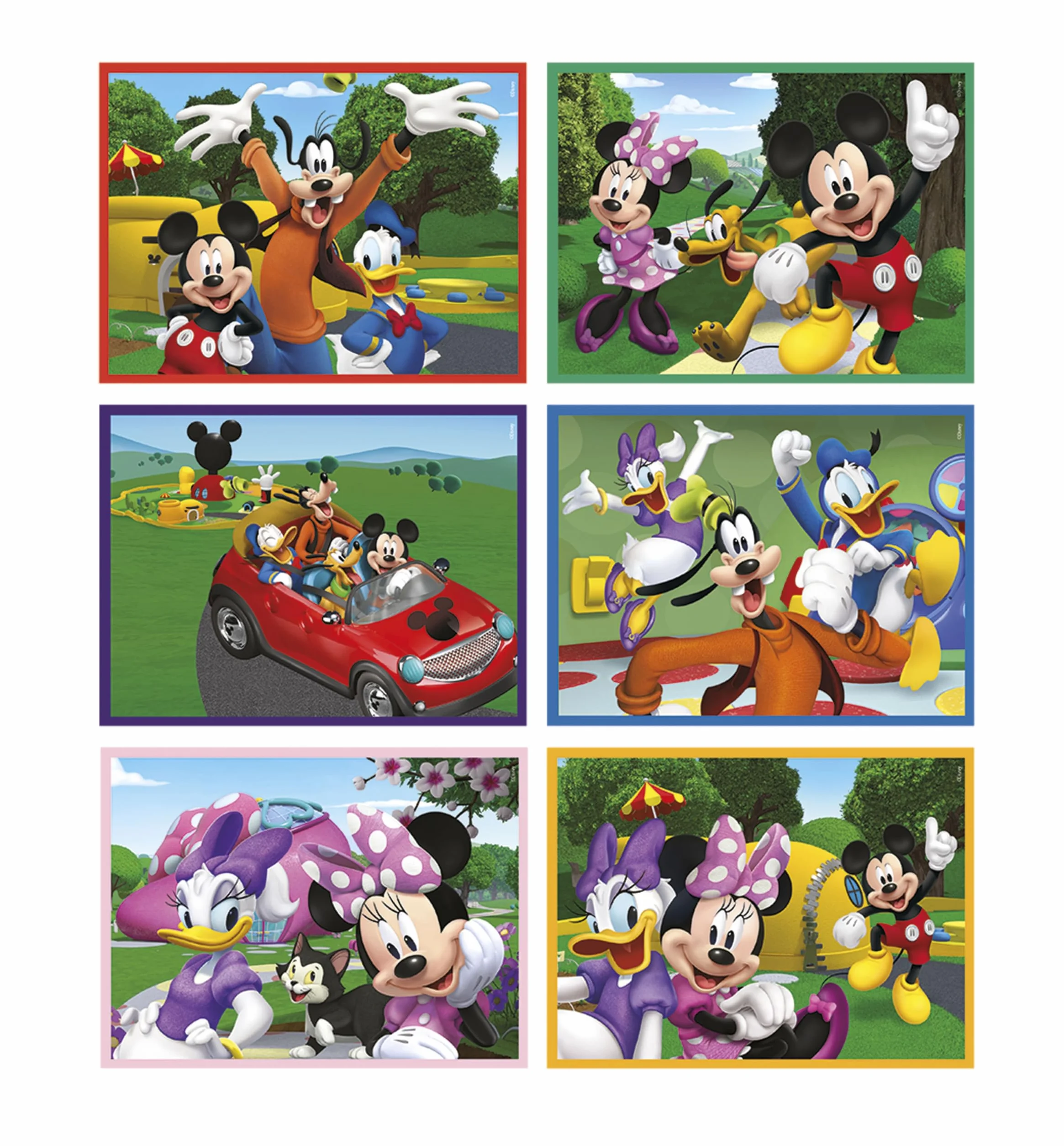 Clementoni Kostki Puzzle Myszka Miki 12 Kostek - 3 lata i więcej - Gra planszowa dla pierwszego wieku - Pomysł na prezent