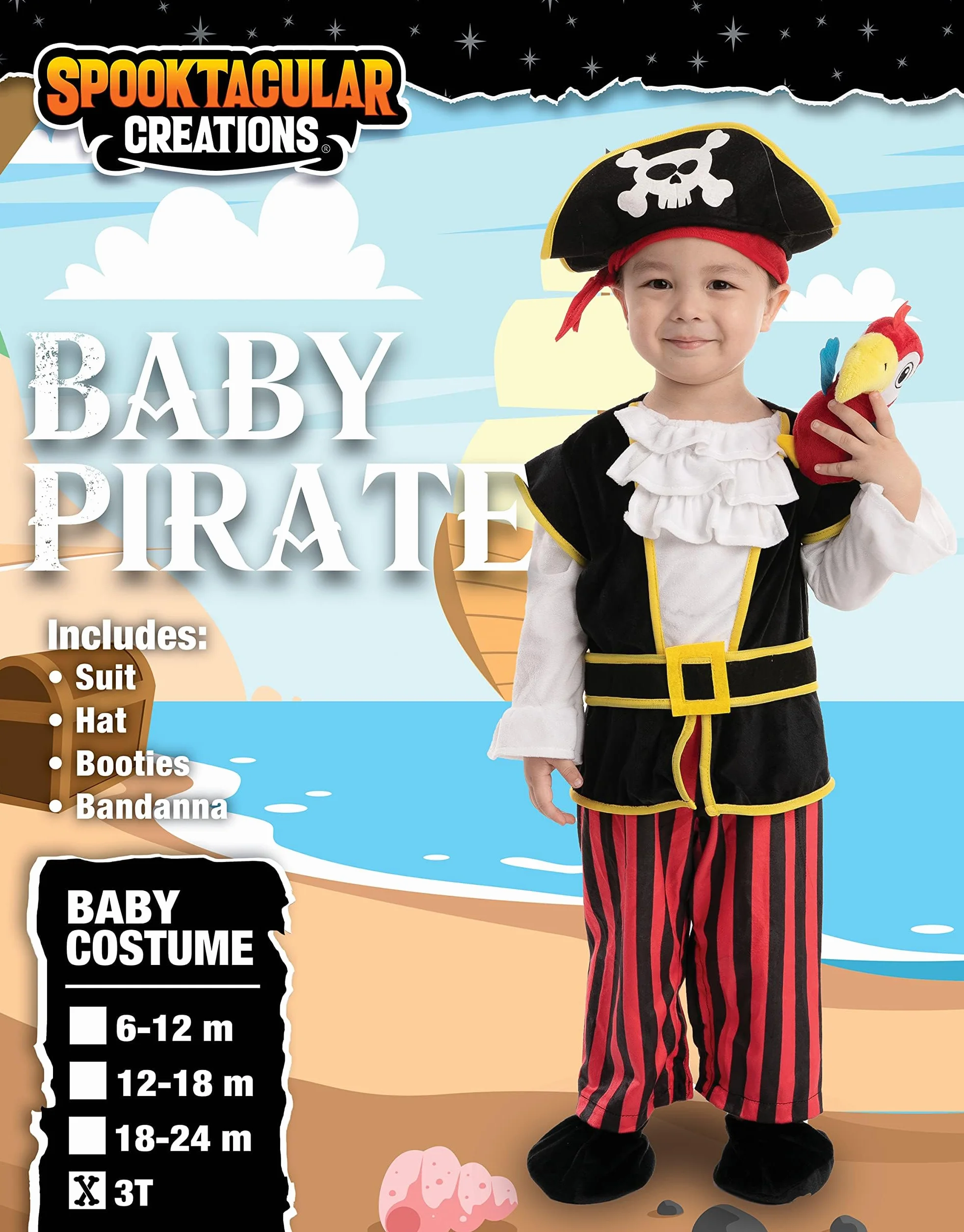 Spooktacular Creations Kostium pirata dla niemowląt na Halloween Cukierek albo psikus